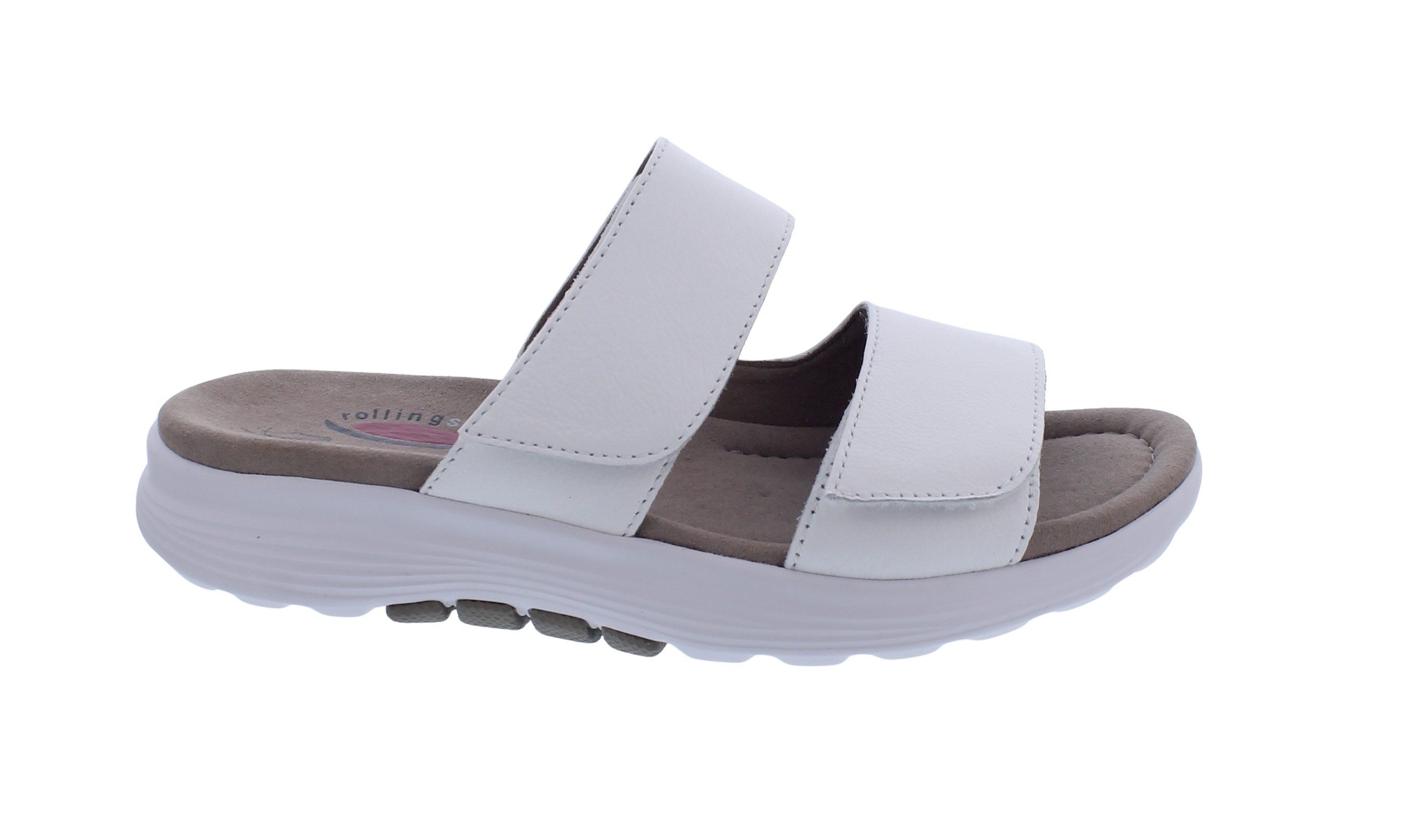 Gabor Rollingsoft Rollingsoft Pantolette 66.811.50, Cervo (Glattleder), Wei günstig online kaufen