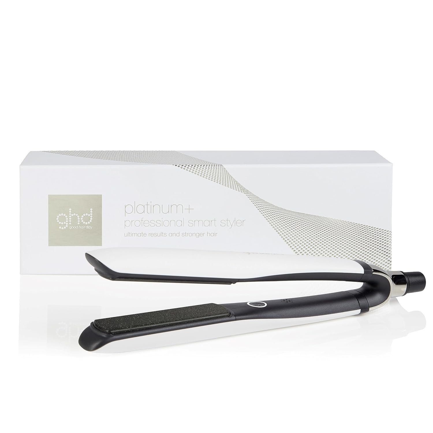 GHD Glätteisen Platinum + White - Intelligenter professioneller Haarglätter Keramik-Beschichtung, 30 Min. Dauerbetrieb, Schnellladung, Hair Straightener, Haarglätter, Haare Glätten, Haarstyler, Haare Glätter ohne Akku