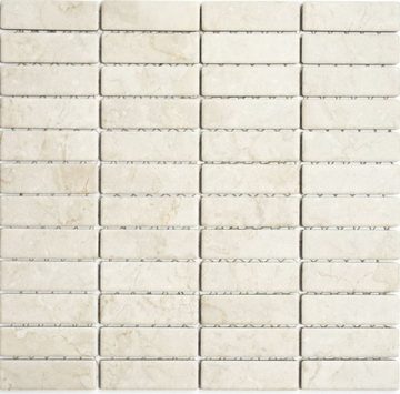Mosani Mosaikfliesen Rechteckiges Keramikmosaik Mosaikfliesen hellbeige matt / 10 Matten