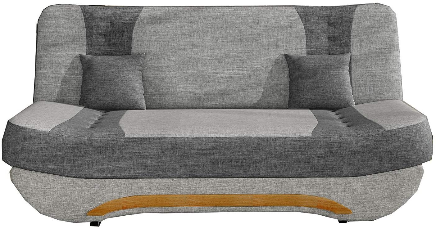 MOEBLO Schlafsofa FEBA, Couch für Wohnzimmer Sofagarnitur Polstersofa Kippsofa Klappsofa Click-Clack, mit Schlaffunktion und Bettkasten