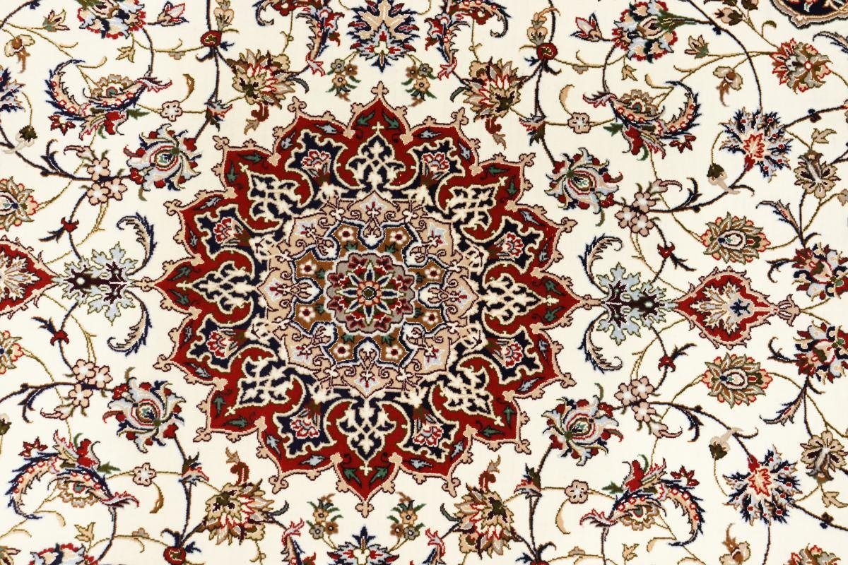 6 Höhe: 160x244 Seidenkette Nain Trading, Handgeknüpfter Orientteppich, Orientteppich mm Isfahan rechteckig,
