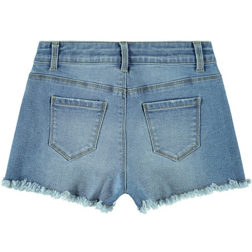 Name It Jeansshorts Name It Mädchen Denim-Shorts kurz mit High Waist