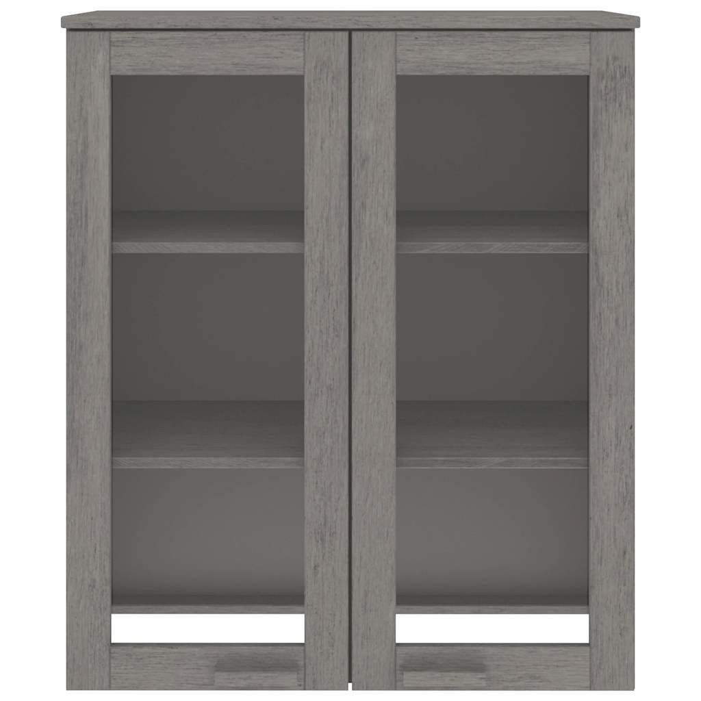 vidaXL Highboard Highboard-Oberteil HAMAR Hellgrau 85x35x100 cm Massivholz (1 St)