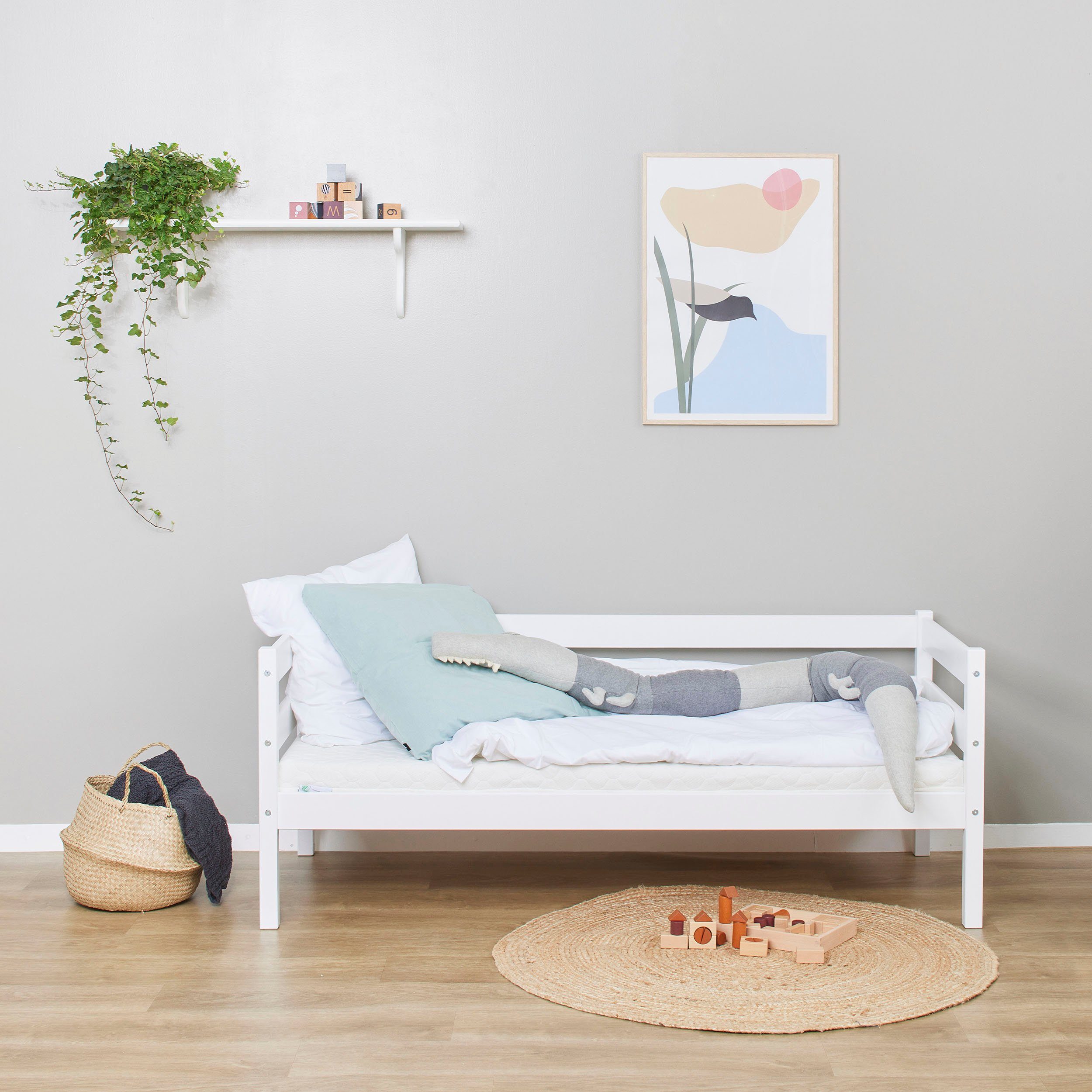 Hoppekids Einzelbett ECO Comfort Kinderbett, Kiefer Massivholz, Jugendbett günstig online kaufen
