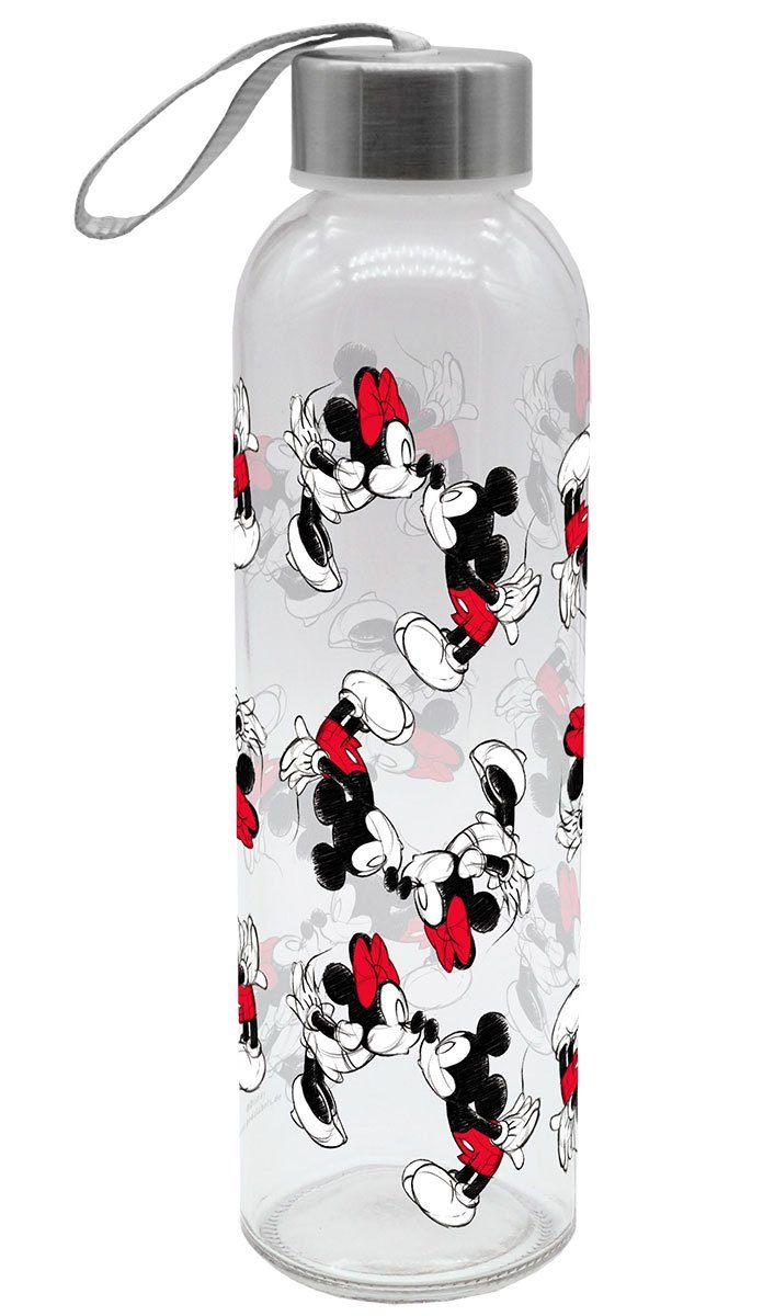 Geda Labels GmbH Trinkflasche Mickey Kiss Sketch, Rot, 500 ml, spülmaschinengeeignet