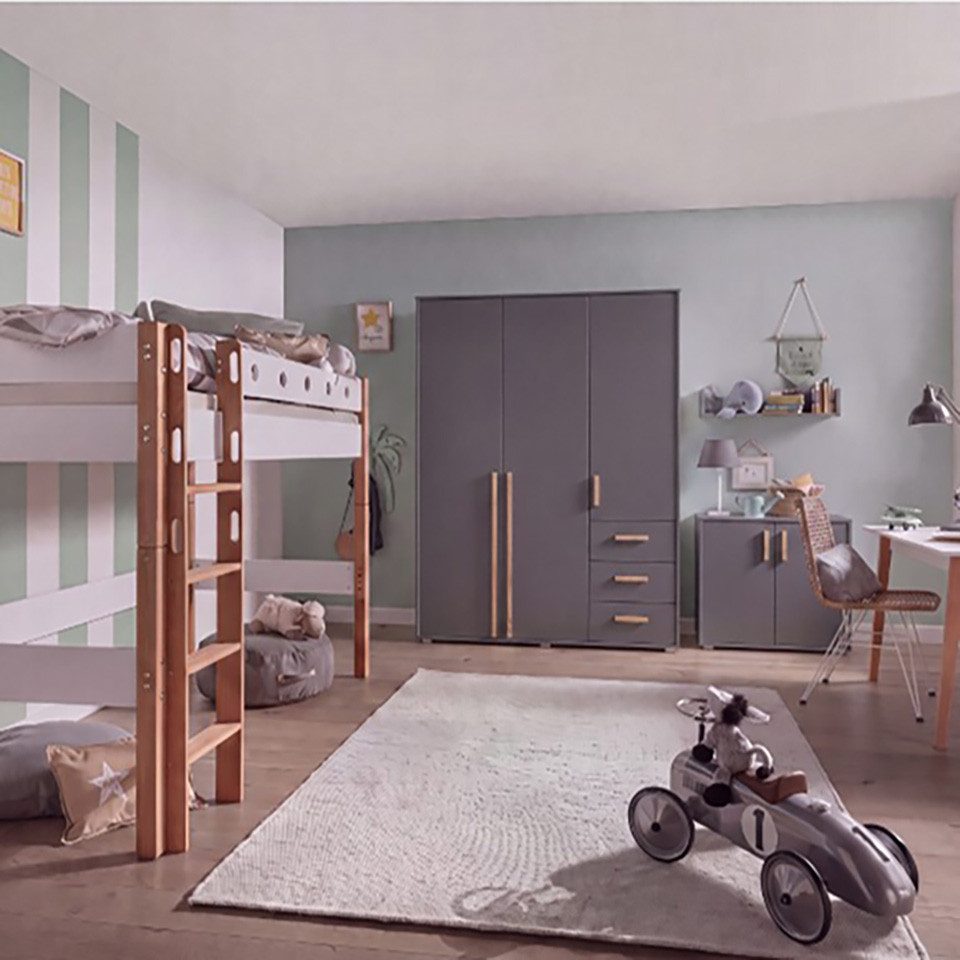 Wohnglücklich Kinderkleiderschrank Fantasycolor