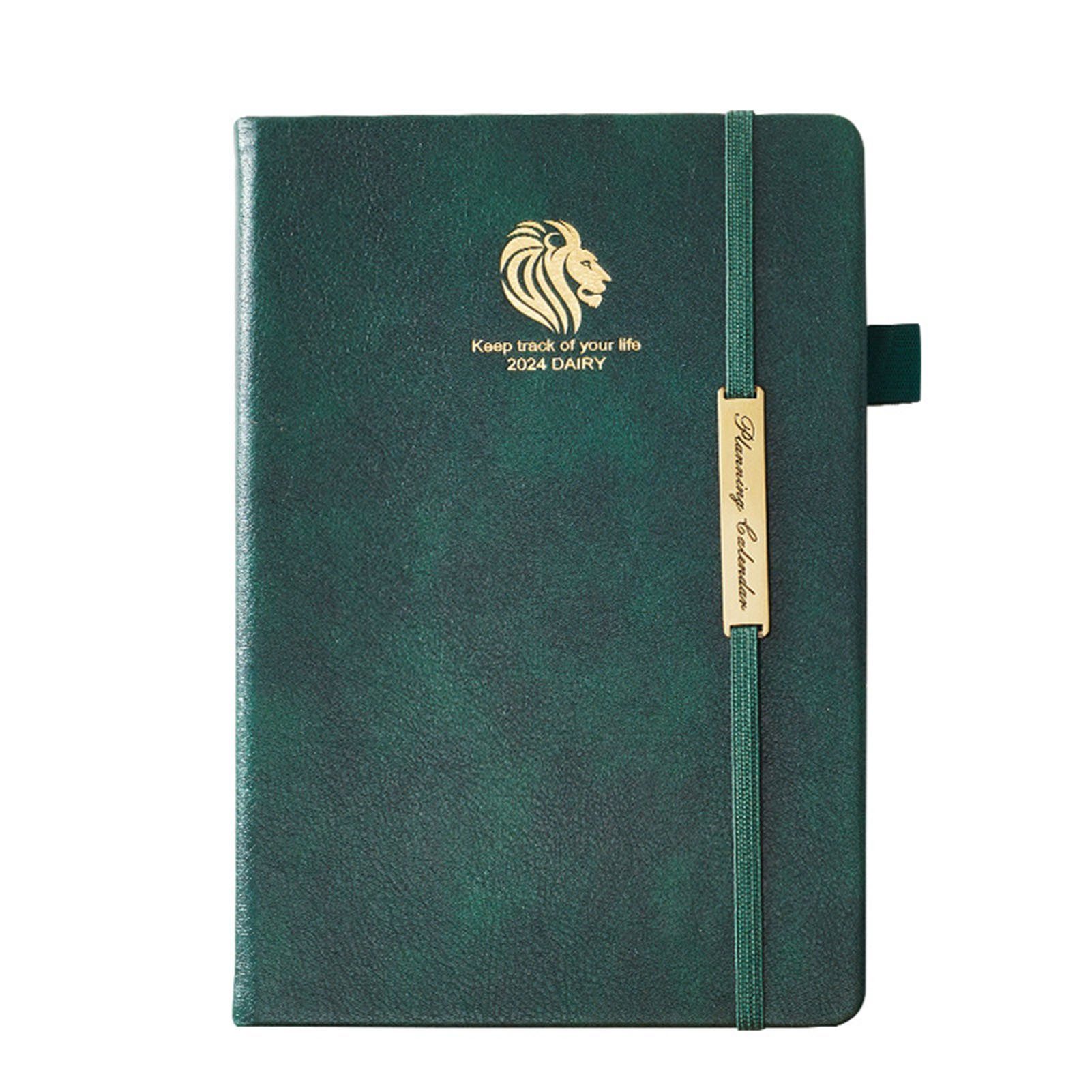 Mehrzweck-Tagebuchbücher Blusmart Notizbuch Ledereinband, Mit Hobelbücher green Stilvolle