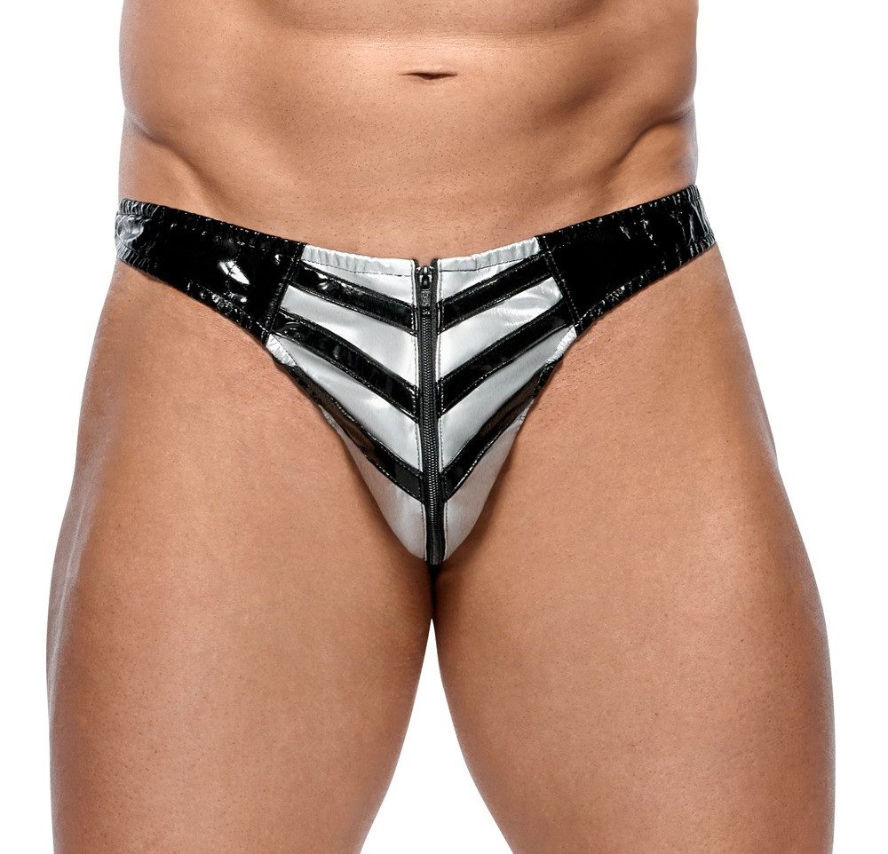 Slip in Lack-Optik mit silberfarbenem Style