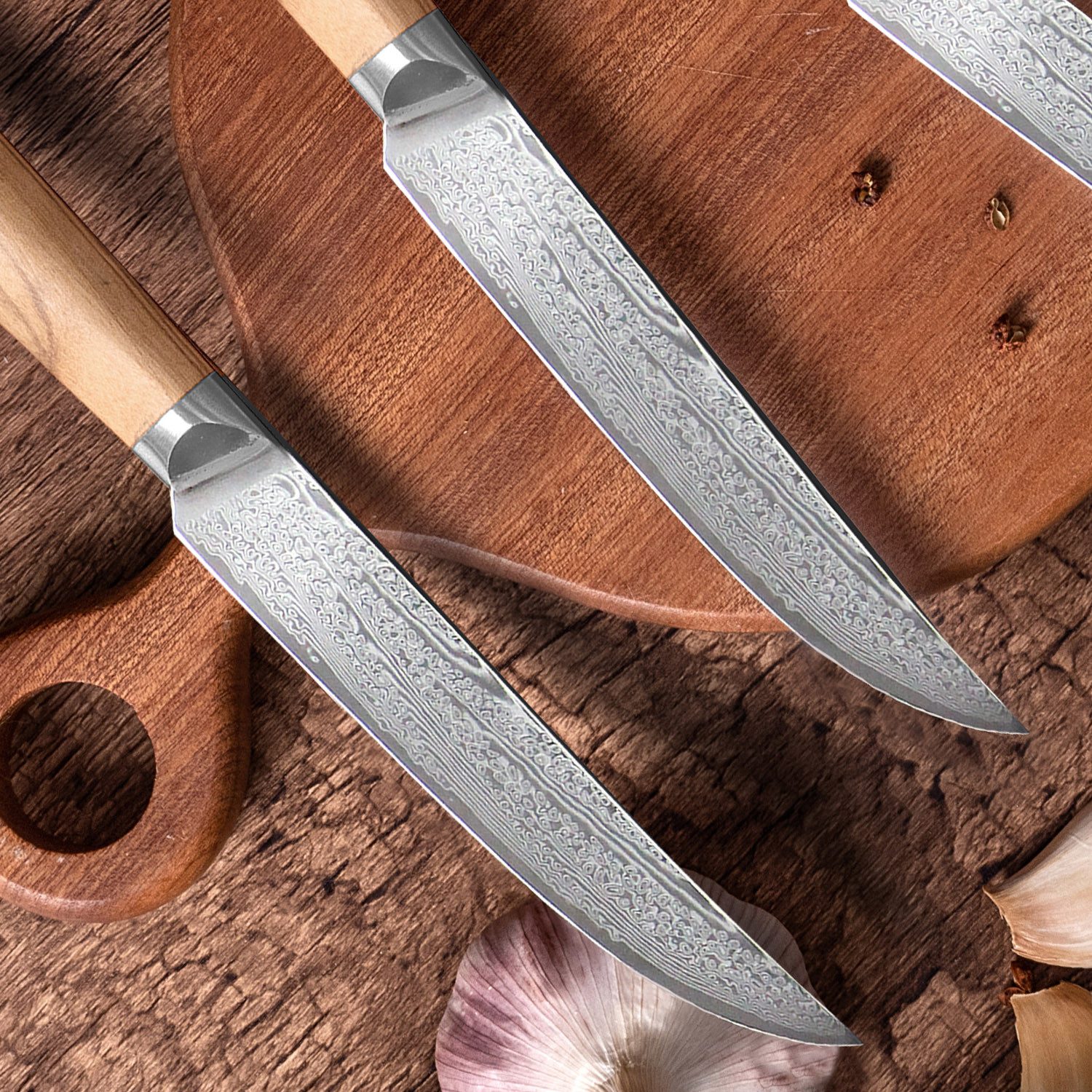 Ryoma Sakamoto Steakmesser Mit Olivenholzgriff (6 Stück), 6er Set