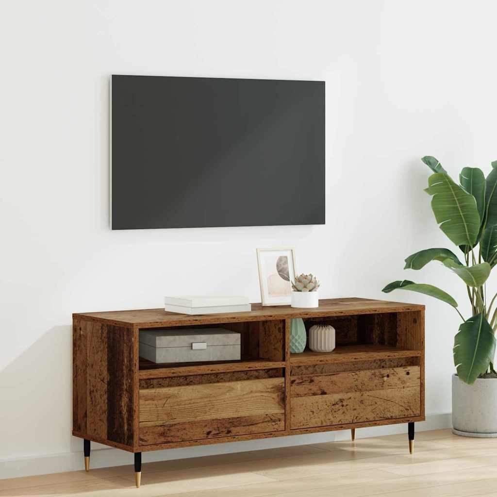 vidaXL TV-Schrank TV-Schränk Altholz 100 x 34,5 x 44,5 cm Verbundholz und Eisen (1-St)