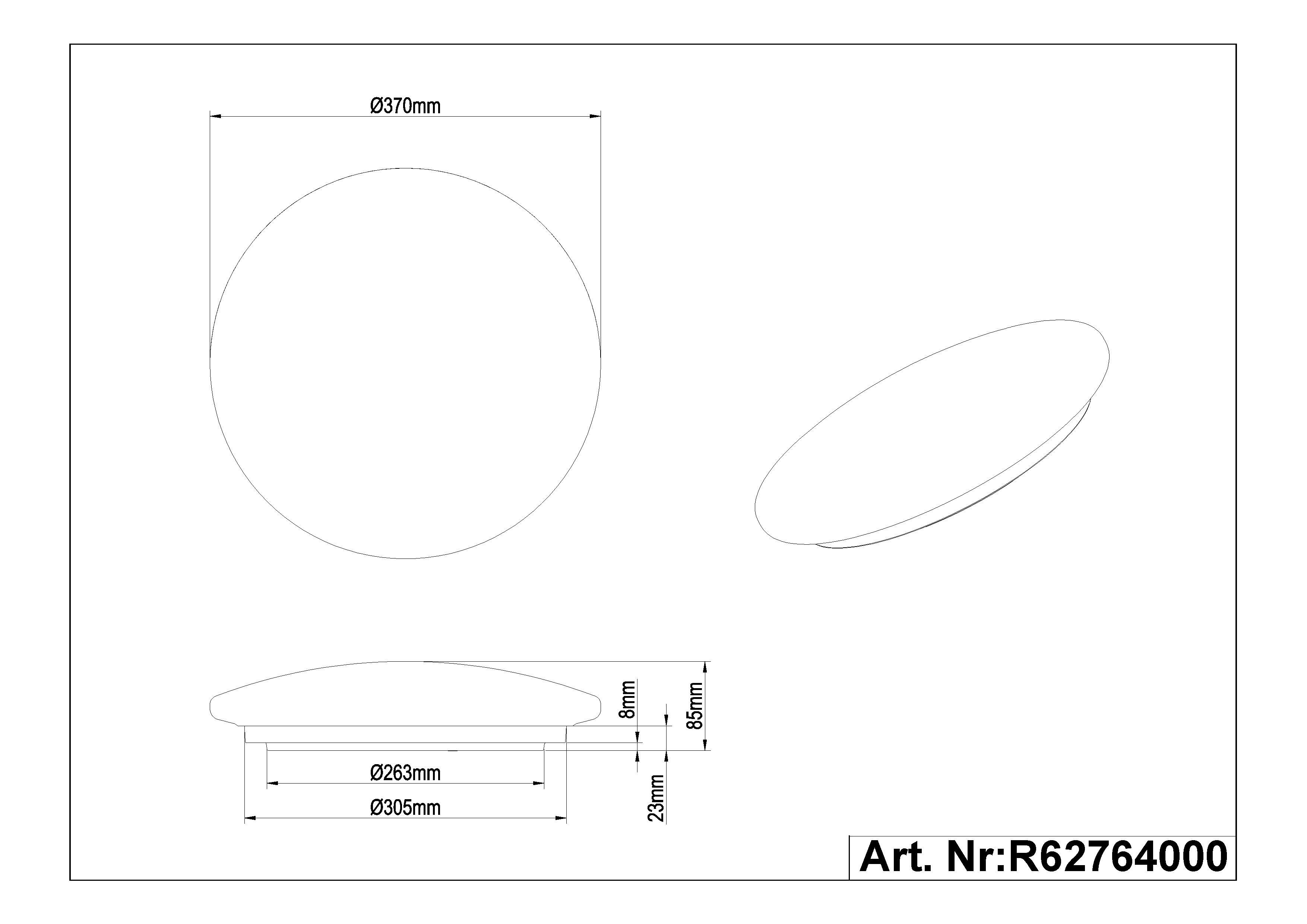 Reality Leuchten LED Deckenleuchte MOONIKA, Deckenlampe Mond IP 44 Bad Kinderzimmer Schlafzimmer, LED fest integriert, Warmweiß, LED 15W warmweiß 3000K 1500 Lm Mondleuchte Ø 37cm Kinder Deckenleuchte