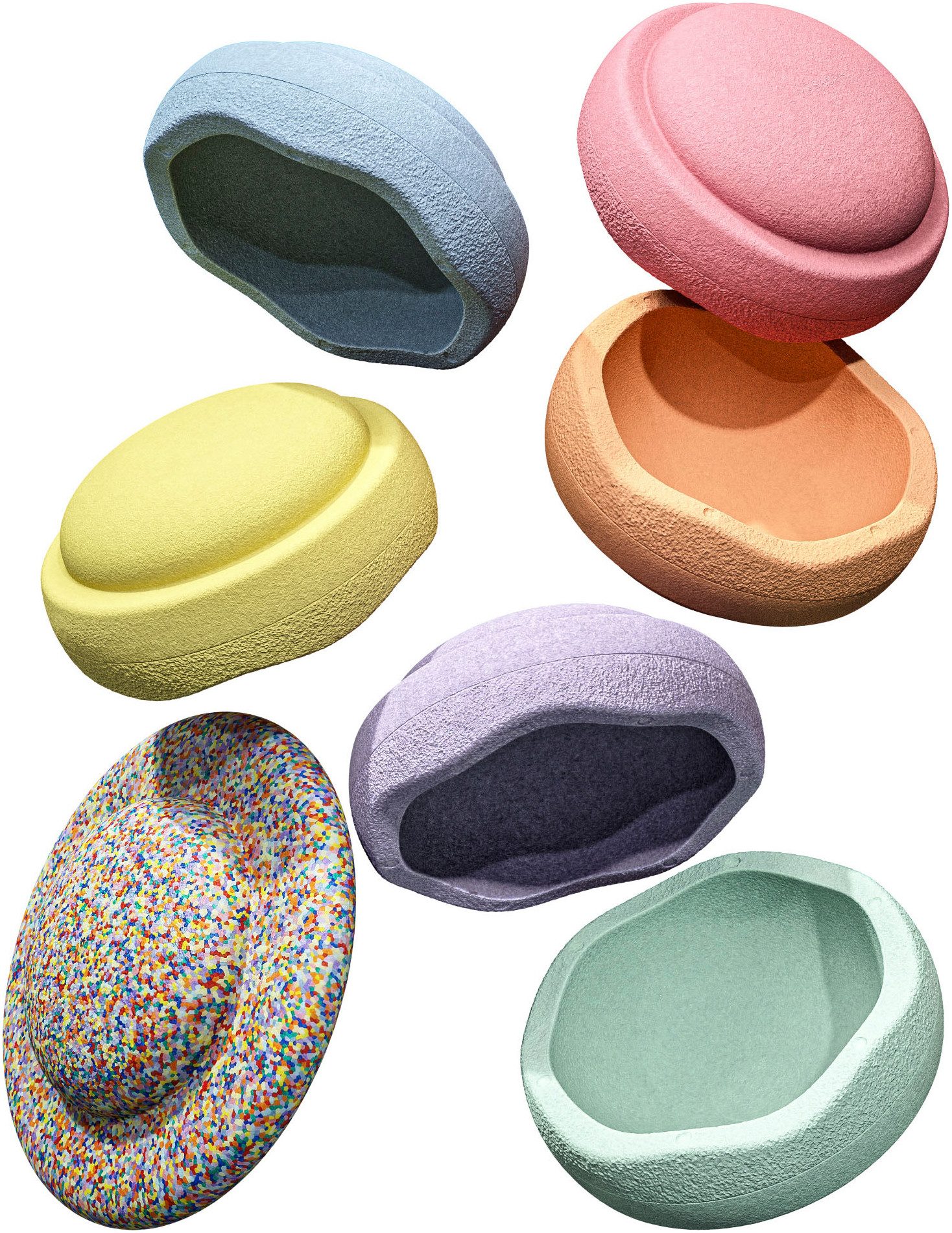 Stapelstein Balancetrainer Stapelstein® Rainbow Set pastel, inklusive Balance Board