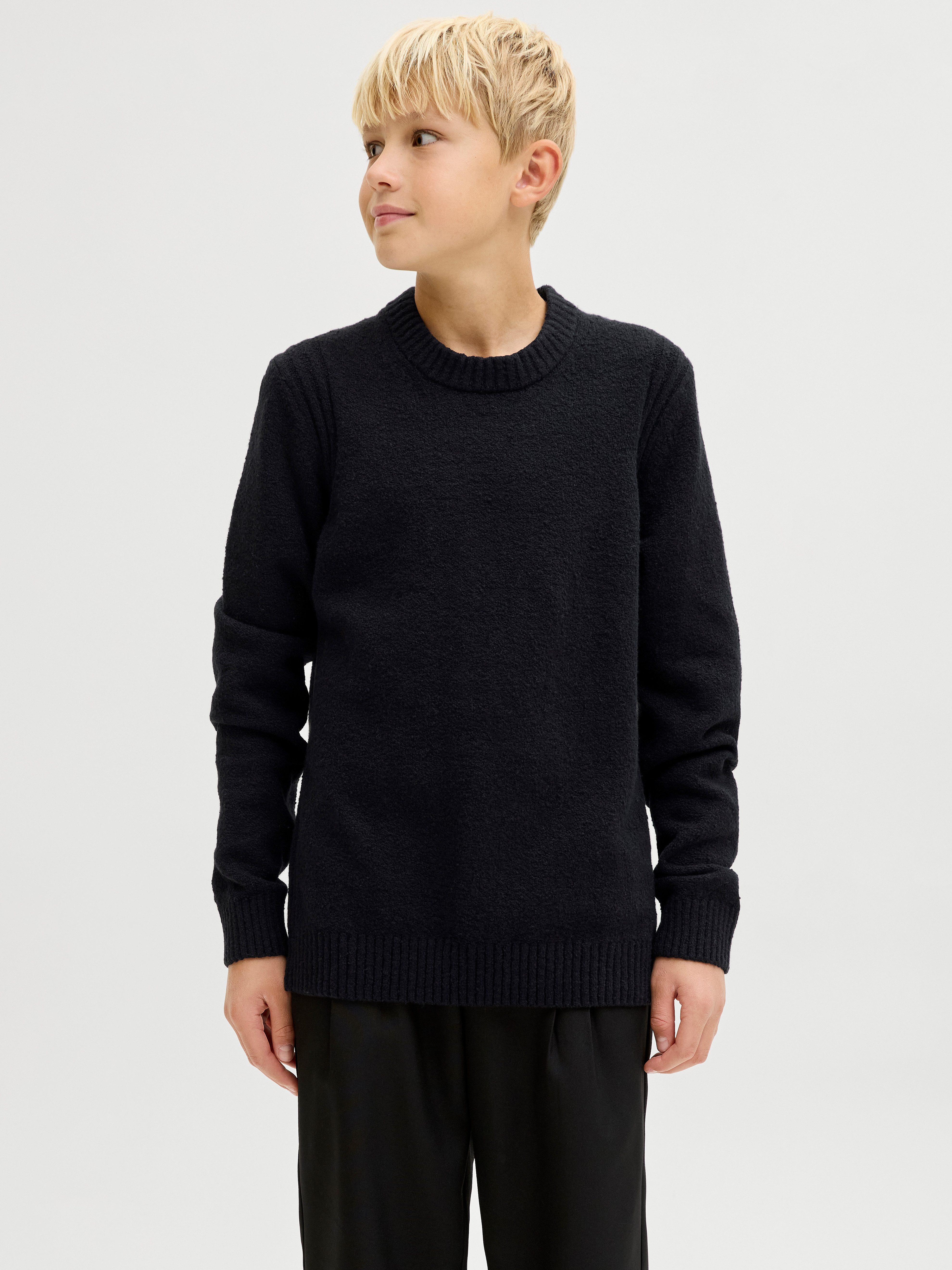 Jack & Jones Junior Rundhalspullover JCOPOINT KNIT BOUCLE CREW NECK BF JNR