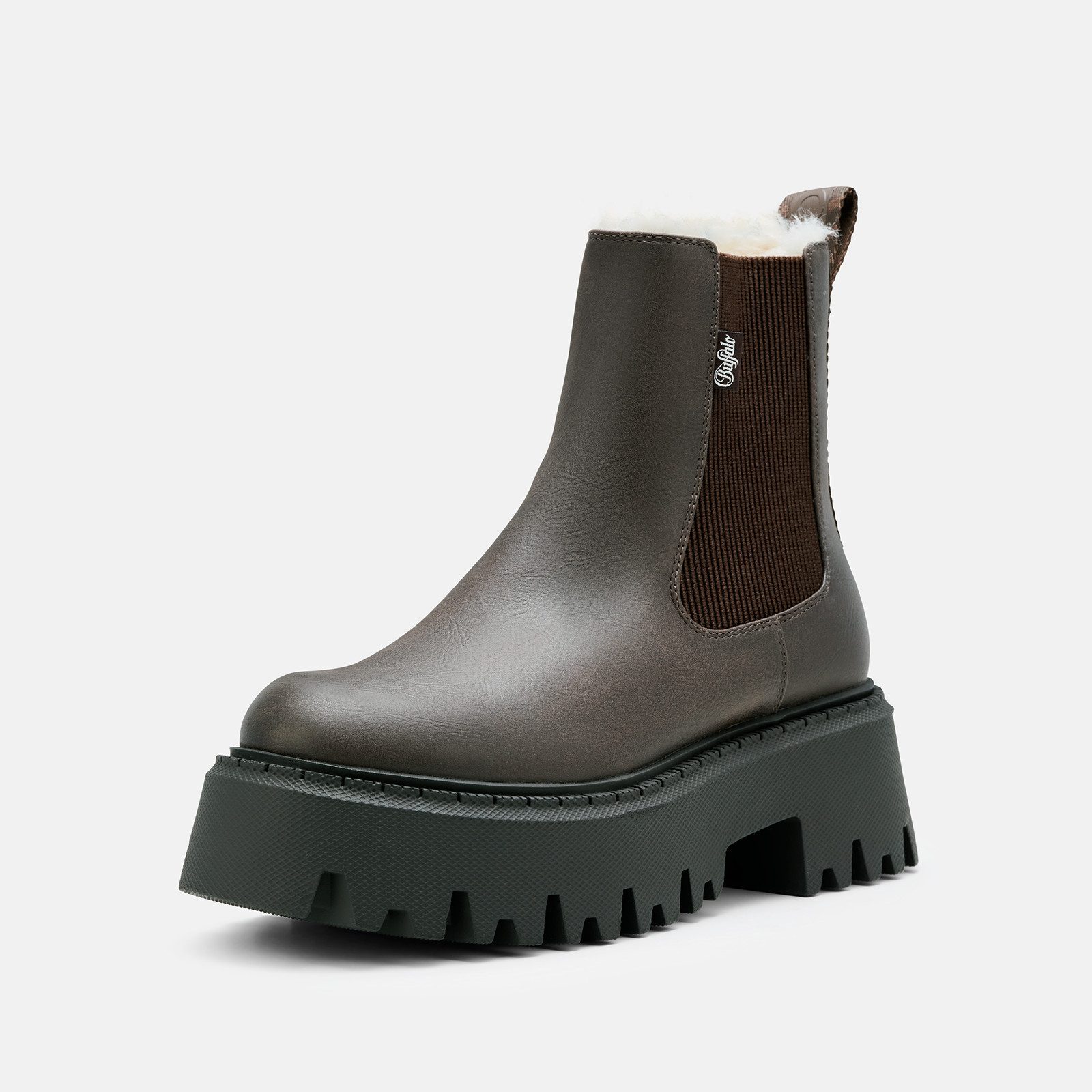 Buffalo ASPEN Chelseaboots Stiefelette, Plateauboots mit Stretcheinsatz