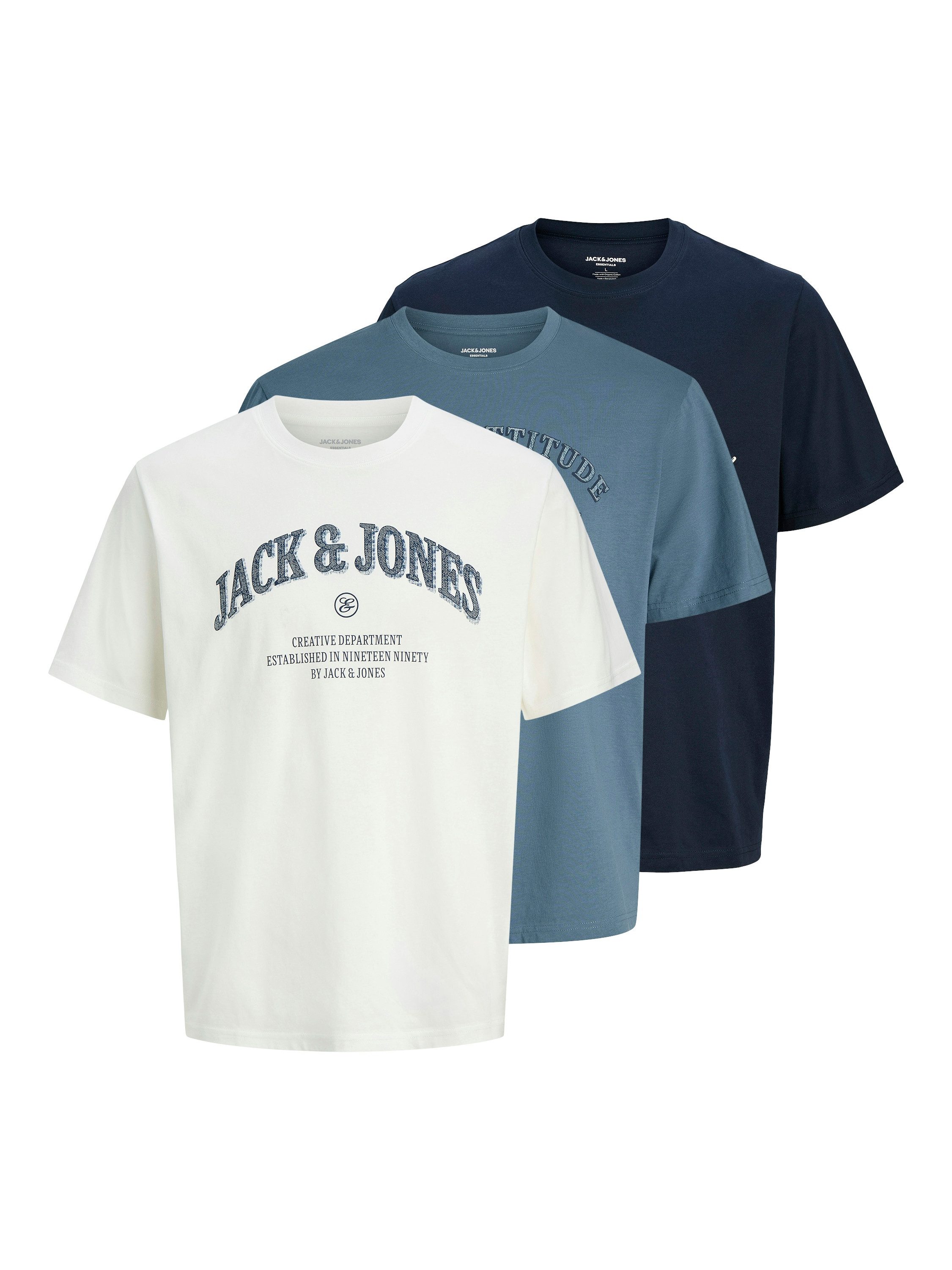 T-Shirt JJEDENVER GRAPHIC TEE SS O-NECK 3PK MP