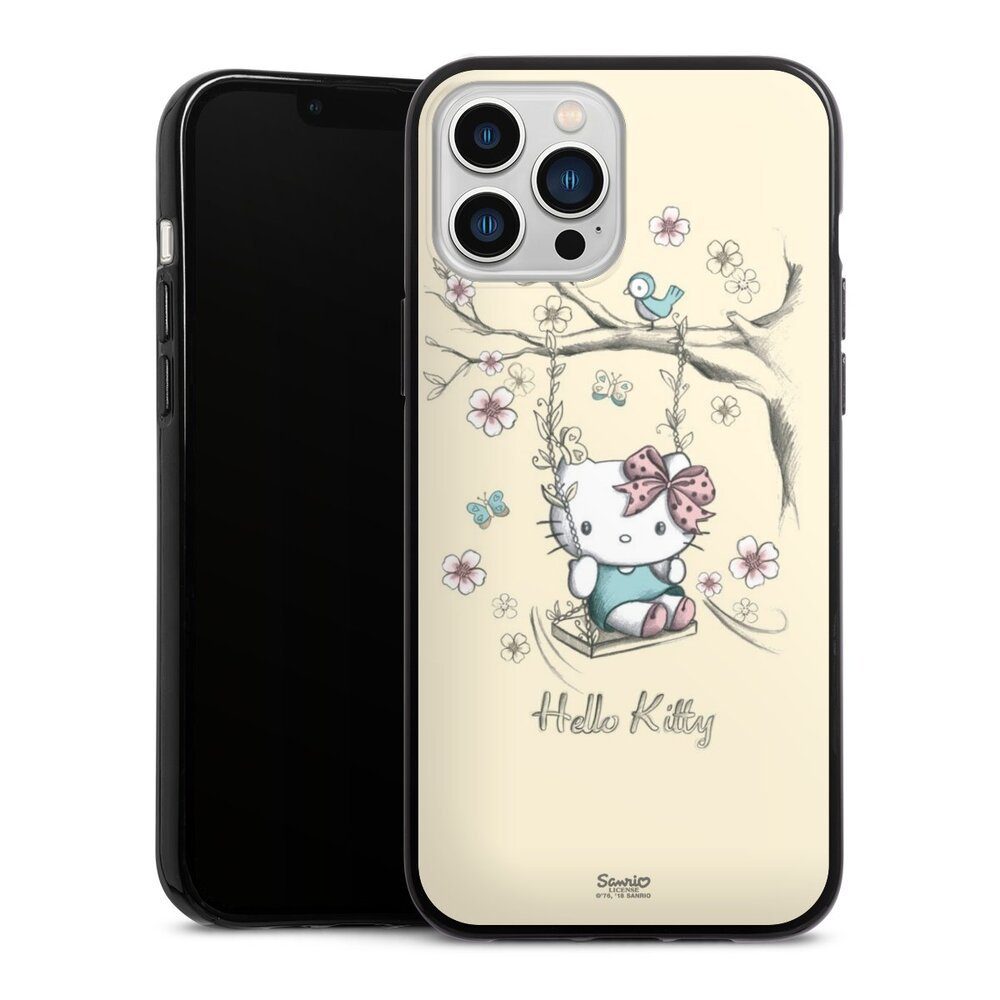 DeinDesign Handyhülle Hello Kitty Fanartikel Offizielles Lizenzprodukt Hello Kitty Natur, Apple iPhone 13 Pro Max Silikon Hülle Bumper Case Handy Schutzhülle
