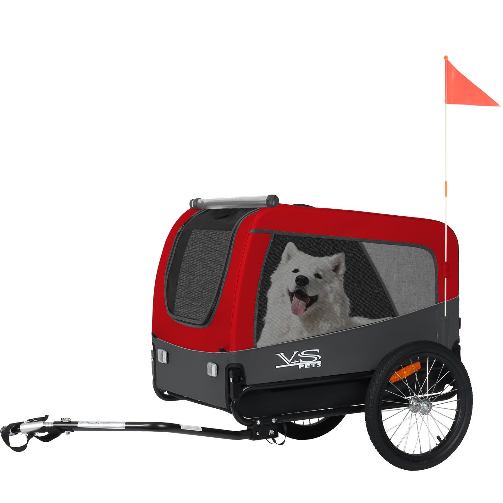 Fahrradhundeanhänger Tiggo VS Pets L Hundeanhänger Fahrradanhänger für Hunde bis 35 kg
