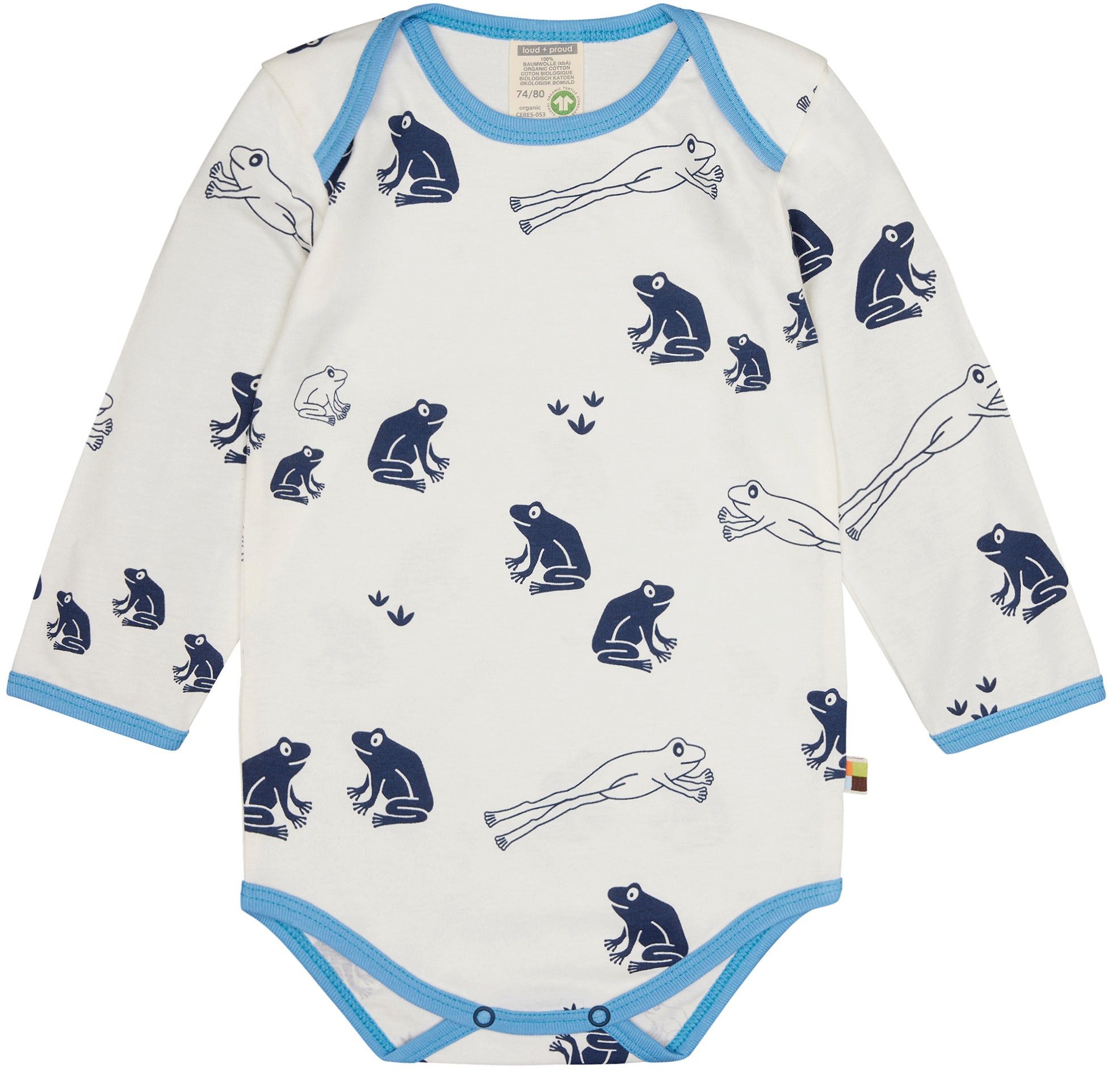 loud + proud Langarmbody mit Druck Bio Baumwolle