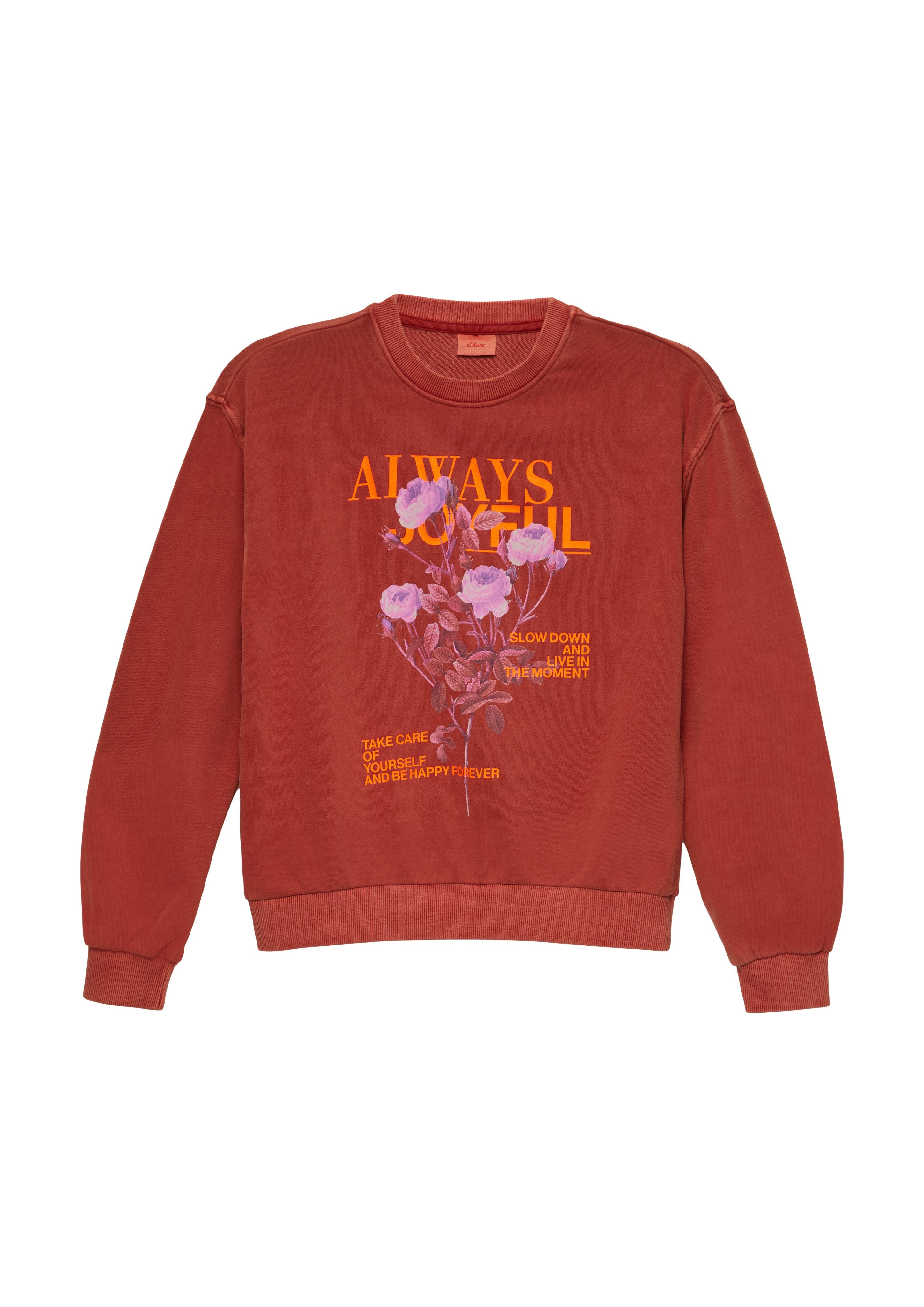 s.Oliver Junior Sweater mit Frontprint günstig online kaufen
