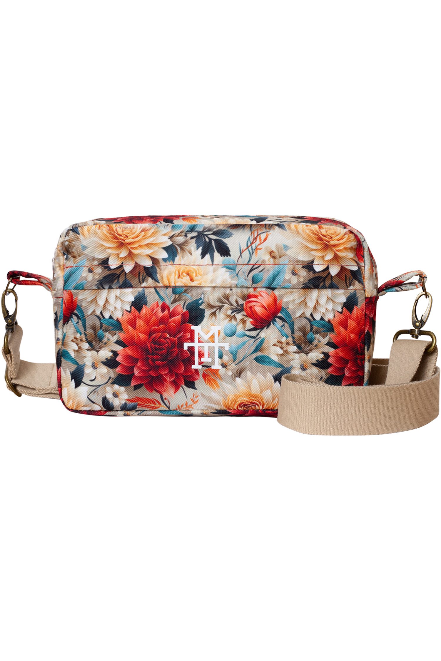 Manufaktur13 Umhängetasche Pocket Bag - Cross Body Bag, Brusttasche, Blumenmuster, Flower Pattern