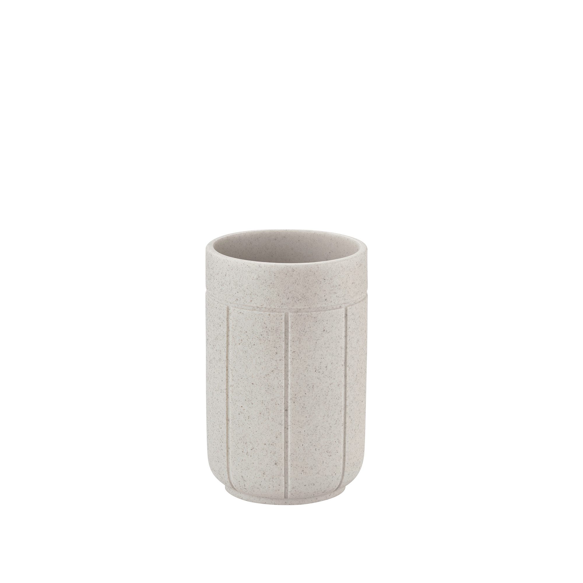 blomus Zahnputzbecher -KUA- Becher, Zahnbecher, Badccessoire: modernes Design aus Polyresin, Recyceltes Polyresin, Robust, 300ml Volumen