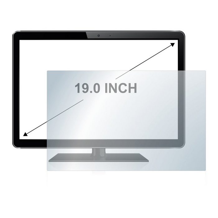 upscreen Schutzfolie für 48.3 cm (19 Zoll) [377 x 302 mm] Displayschutzfolie Folie Premium matt entspiegelt antibakteriell
