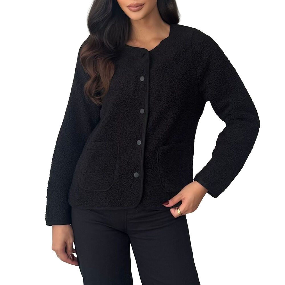 Ital-Design Bouclèjacke Kuscheljacke für Damen – Modisch, Komfortabel, Viel günstig online kaufen