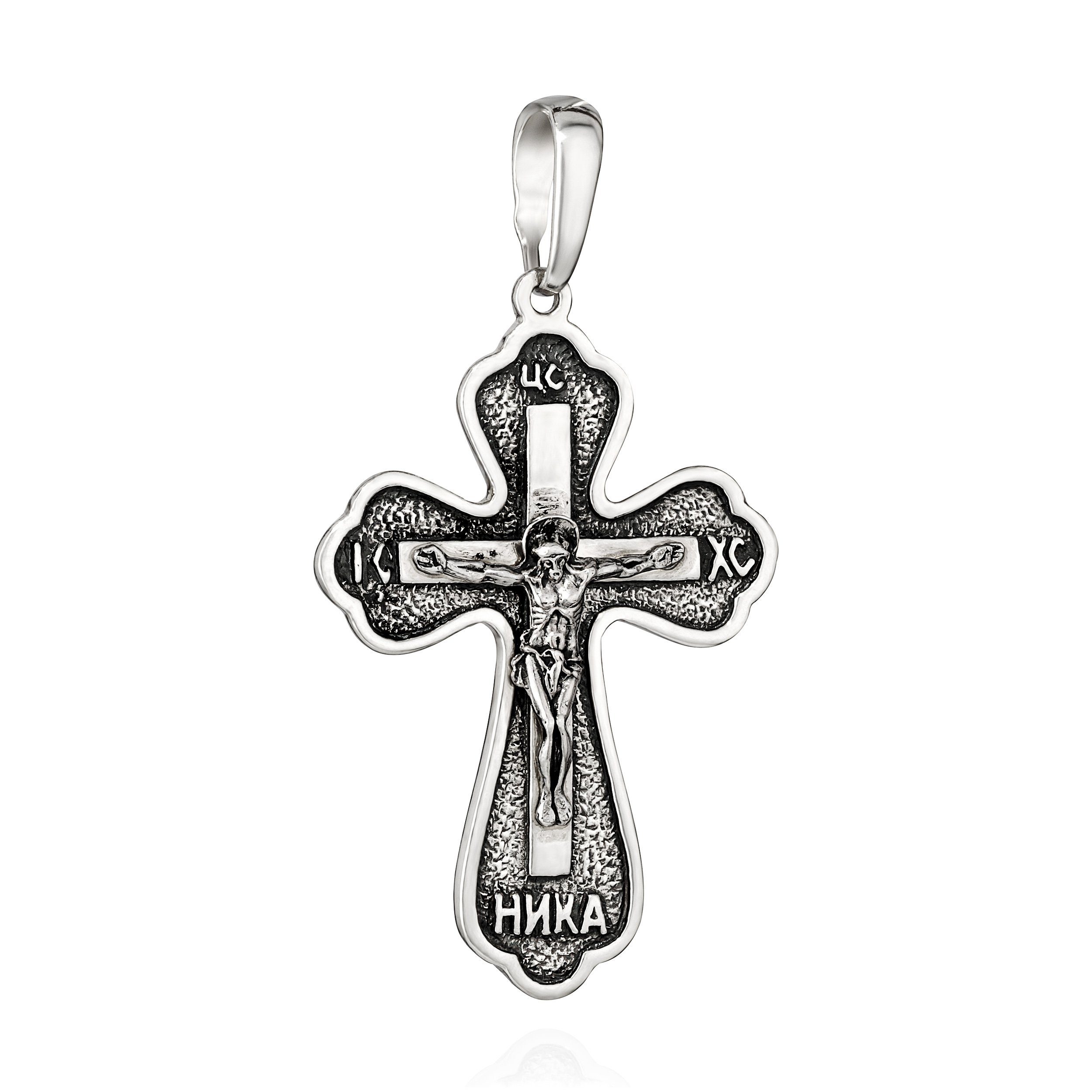 NKlaus Kettenanhänger Kreuzanhänger 925 Silber 34mm x 24mm Kruzifix Jesus Christus Motiv