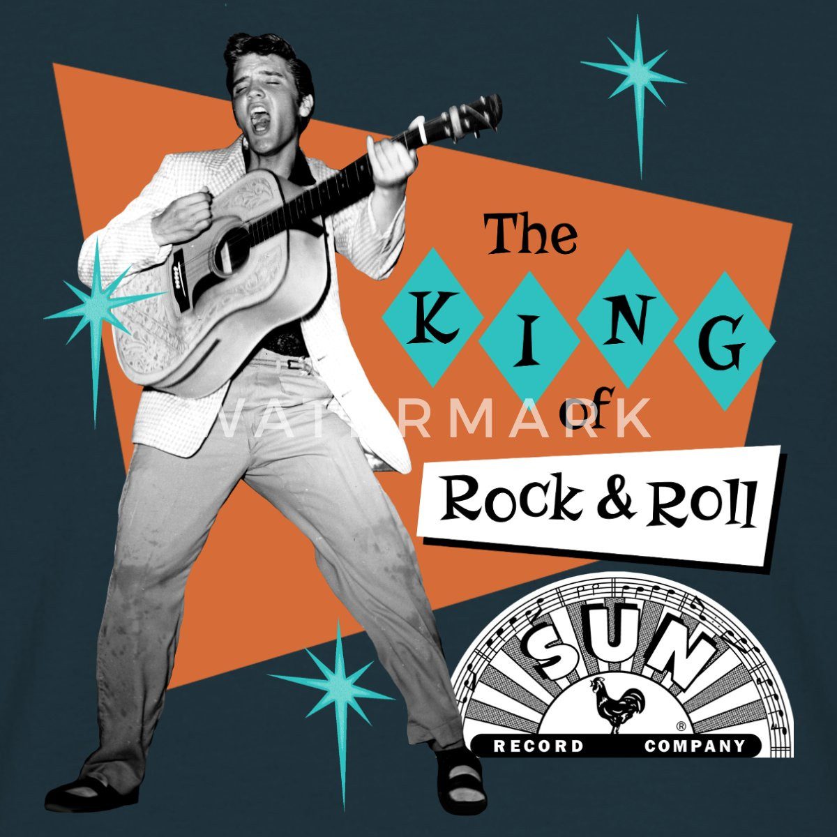 Spreadshirt T-Shirt Elvis Presley The King Of Rock & Roll Männer T-Shirt (1-tlg)