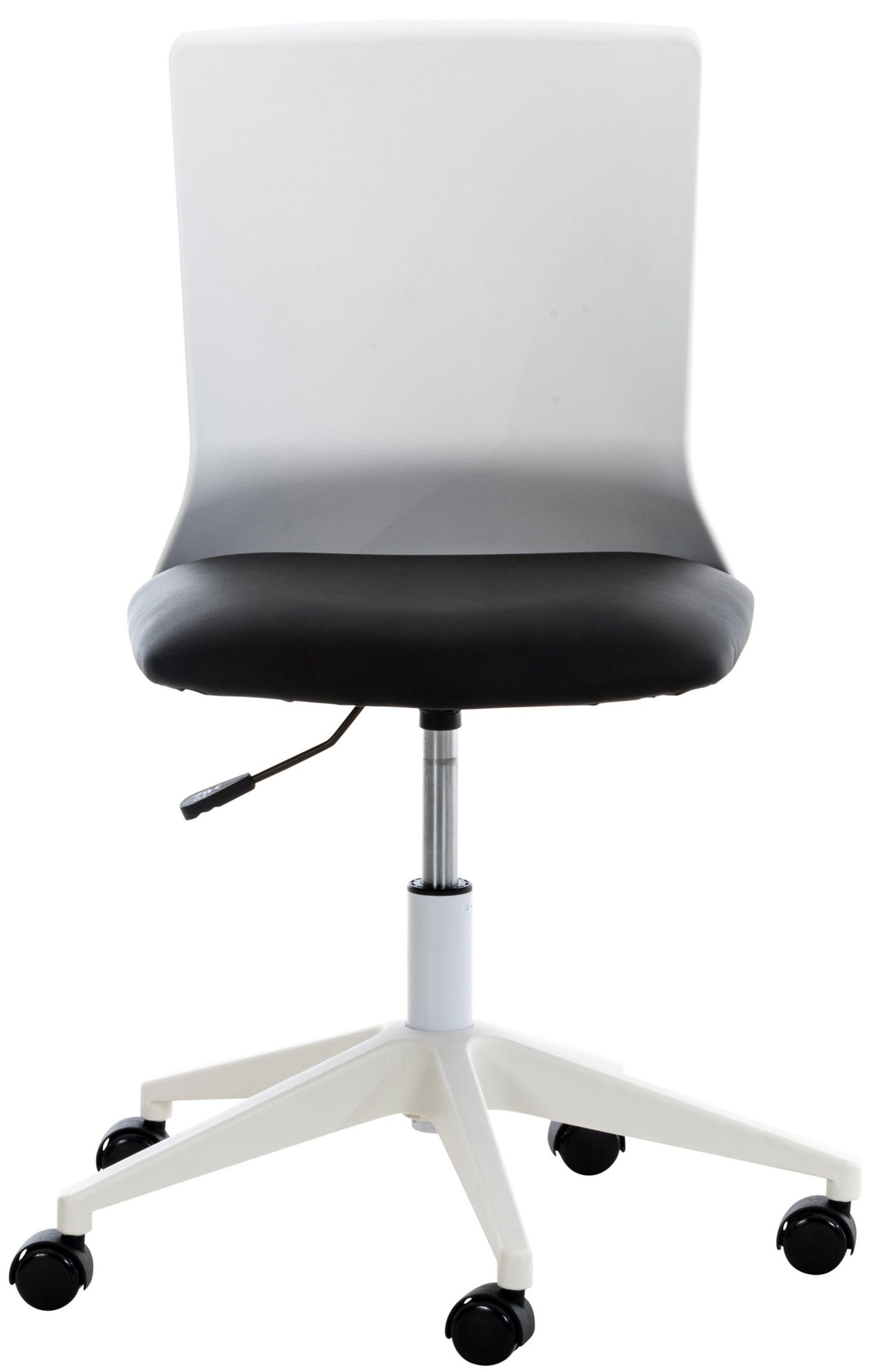TPFLiving Kunststoff Kunstleder Sitzfläche: Gestell: Apollo (Schreibtischstuhl, Chefsessel, - und XXL), Bürostuhl mit Bürostuhl Rückenlehne weiß bequemer - 360° Drehstuhl, höhenverstellbar schwarz drehbar