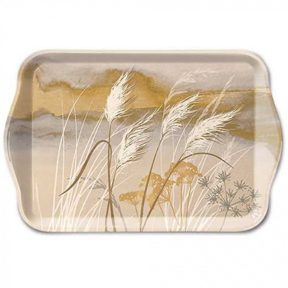 Ambiente Luxury Paper Products Tablett Dekotablett, Serviertablett, Planzen, Blumen, Tiere, Vogel, Melamin, Themen Blumen – Pflanzen, Maritim – Strand Anlässe Trauer Saison Sommer, Farbe Braun, Gold, Sand, Wehendes Gras Kollektion, (1-tlg), Meer, Strand Sommer, Frühling, Herbst, Winter