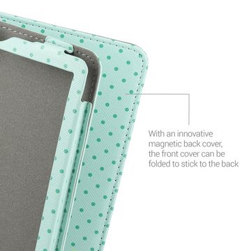 kwmobile E-Reader-Hülle Flip Schutzhülle für Amazon Kindle Paperwhite 11. Generation 2021, Handschlaufe - Cover Eule Schlaf Design