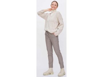 LIVING CRAFTS Rundhalspullover Living Crafts Bio-Damen-Pullover 'Neele' mit Zopfm