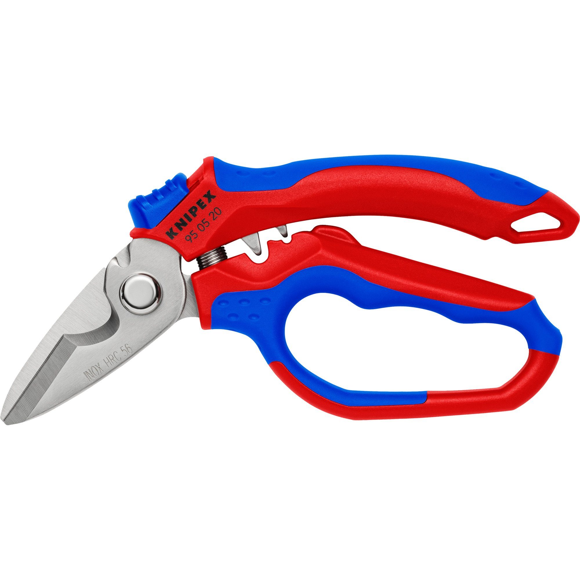 Knipex Abisolierzange KNIPEX Gewinkelte Elektrikerschere 95 05 20 SB
