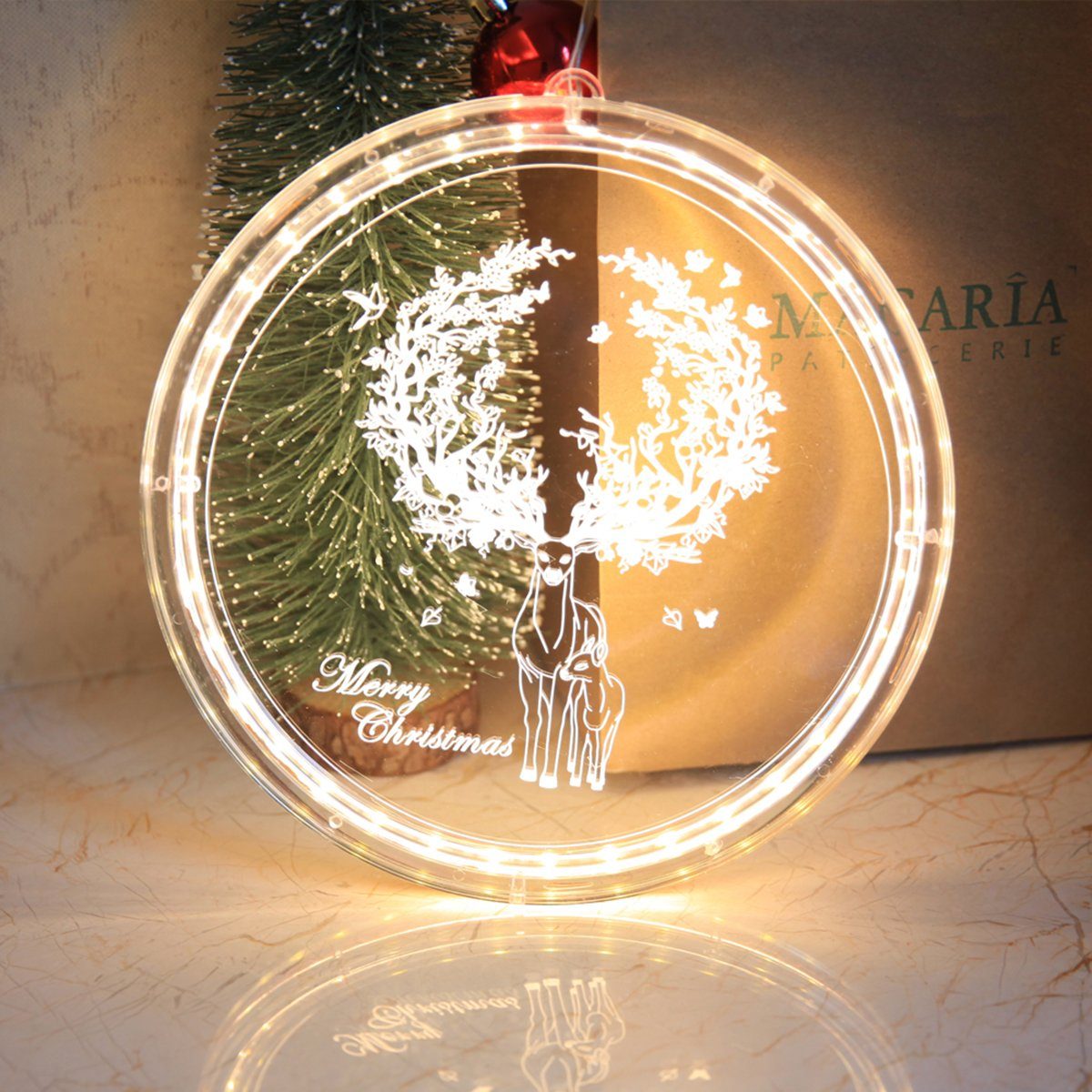 Qualra Fensterbild Weihnachtsdeko Fenster Beleuchtet Hängende günstig online kaufen