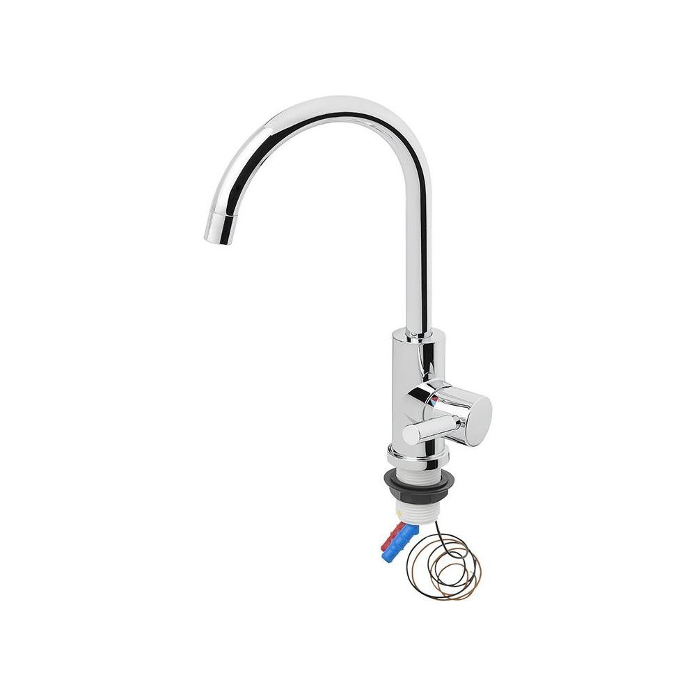 APT Standarmatur Mischbatterie Keramik R75 12V Ø33 mm – 360° schwenkbar, Chrom, für Woh (Keine Angabe, Keine Angabe)