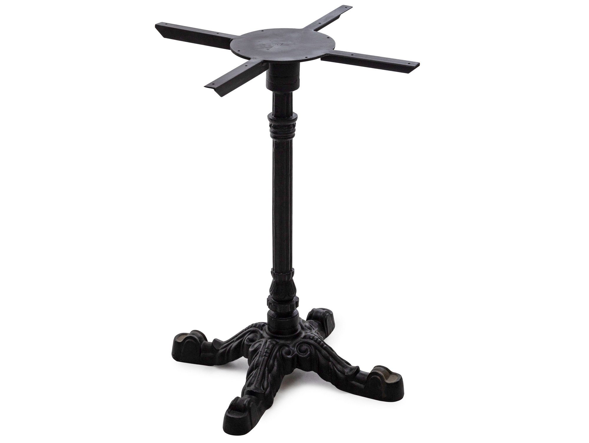 Moebel-Eins Tischgestell, Tischgestell für Esstisch, Material Metall, schwarz lackiert, Höhe: 73 cm