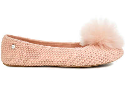 Rosa Ballerinas online kaufen » Ballerinas in pink | OTTO Bemerkungen Gestrickte Ballerina Hausschuhe mit Bommel