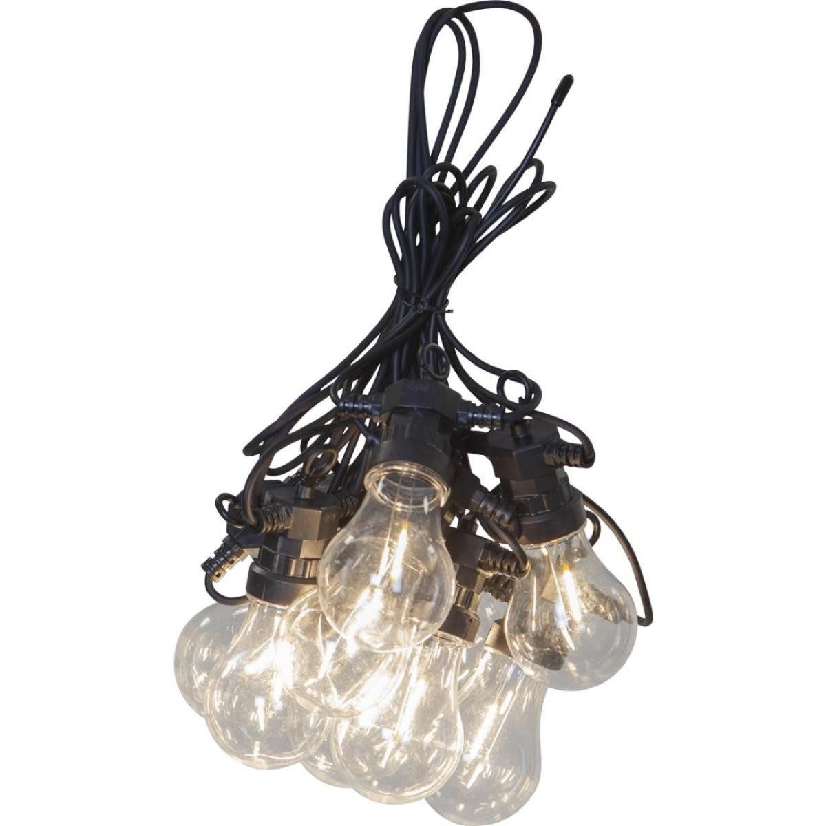 STAR TRADING LED-Lichterkette Circus 10 klare Filament LED Glühbirnen Garten Partylichterkette 4,05m, 10-flammig