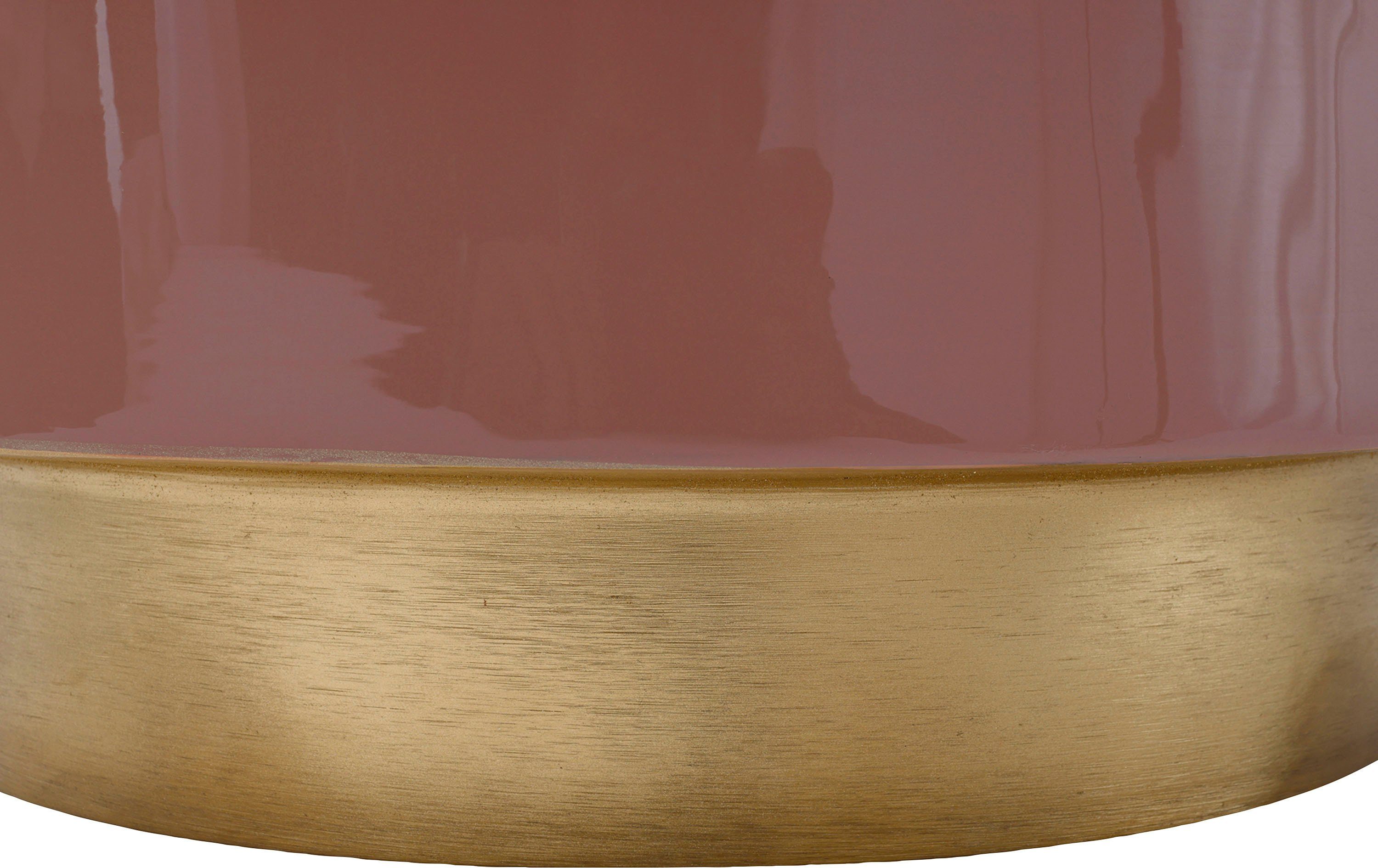 Kayoom Sitzhocker Hocker Artisse, Edler Touch durch goldenen Sockel (1 St), stilvoll, farbig lackiert, dekorativ, Moderner Look