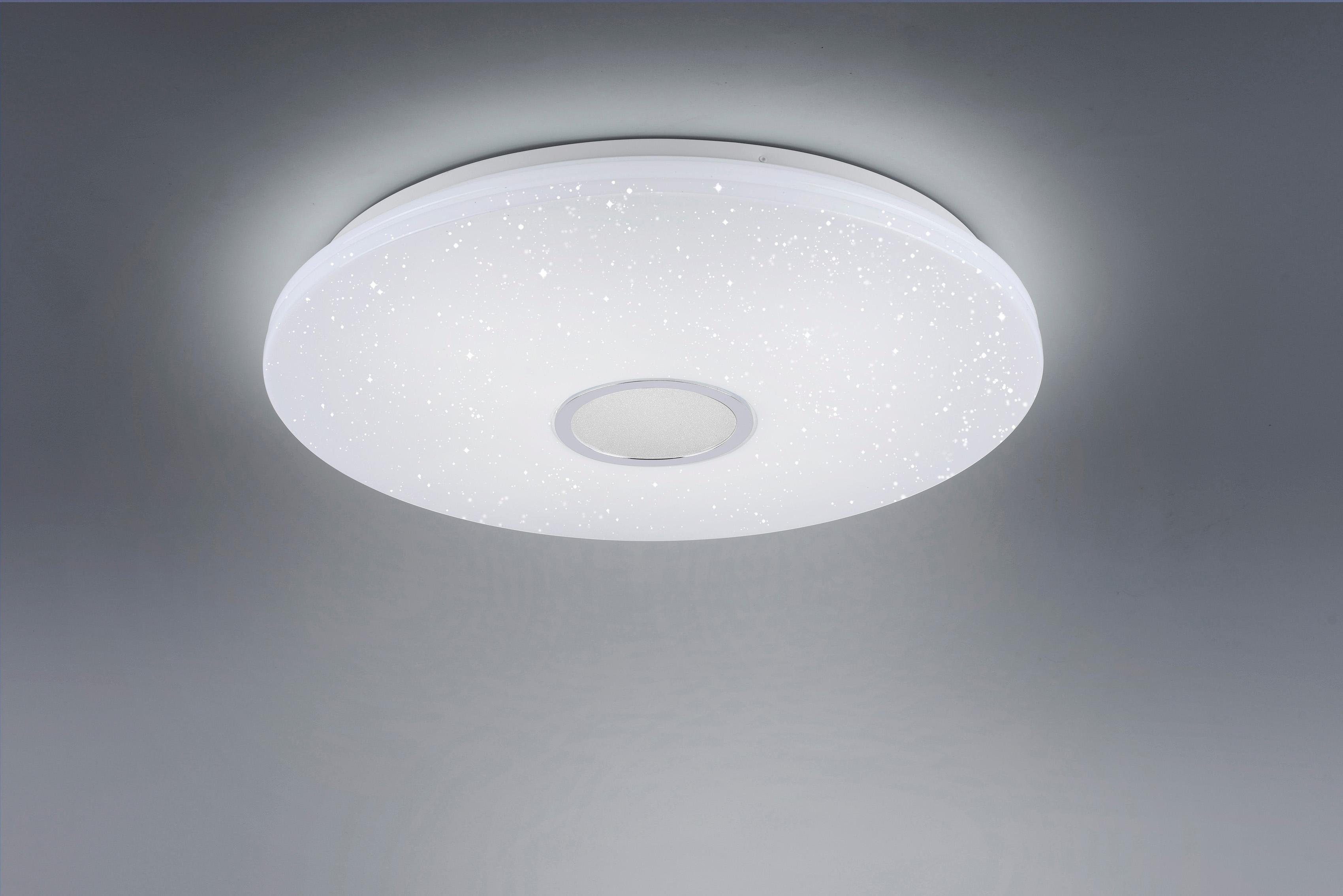 JUST LIGHT Deckenleuchte JONAS, Dimmfunktion, Memoryfunktion, mehrere Helligkeitsstufen, LED fest integriert, Neutralweiß, Tageslichtweiß, Warmweiß, stufenloses Dimmen, Sternenhimmeloptik, Memoryfunktion, Ø 59 cm