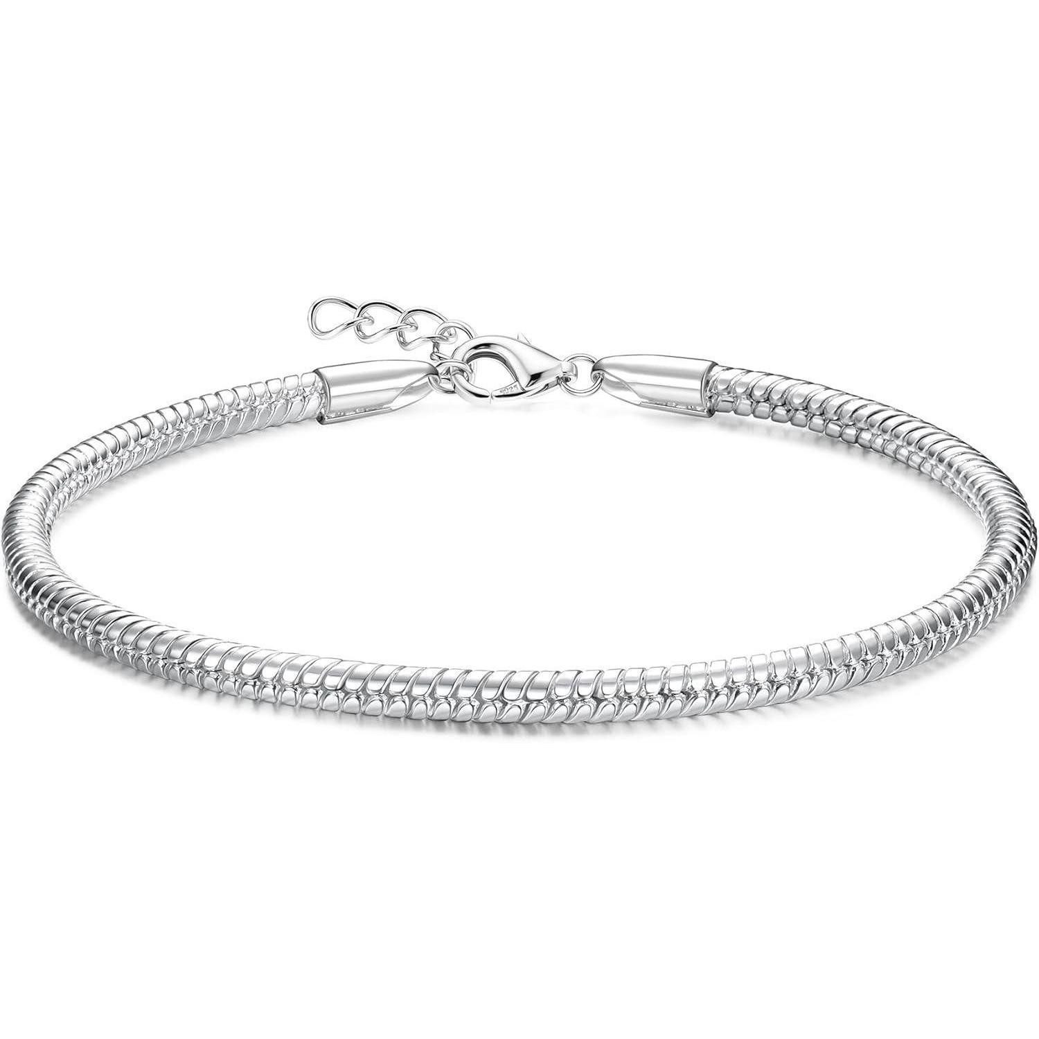 LuxusKollektion Charm-Armband Adramata Armband Damen Silber 925 DIY Charms Verstellbar Armkette