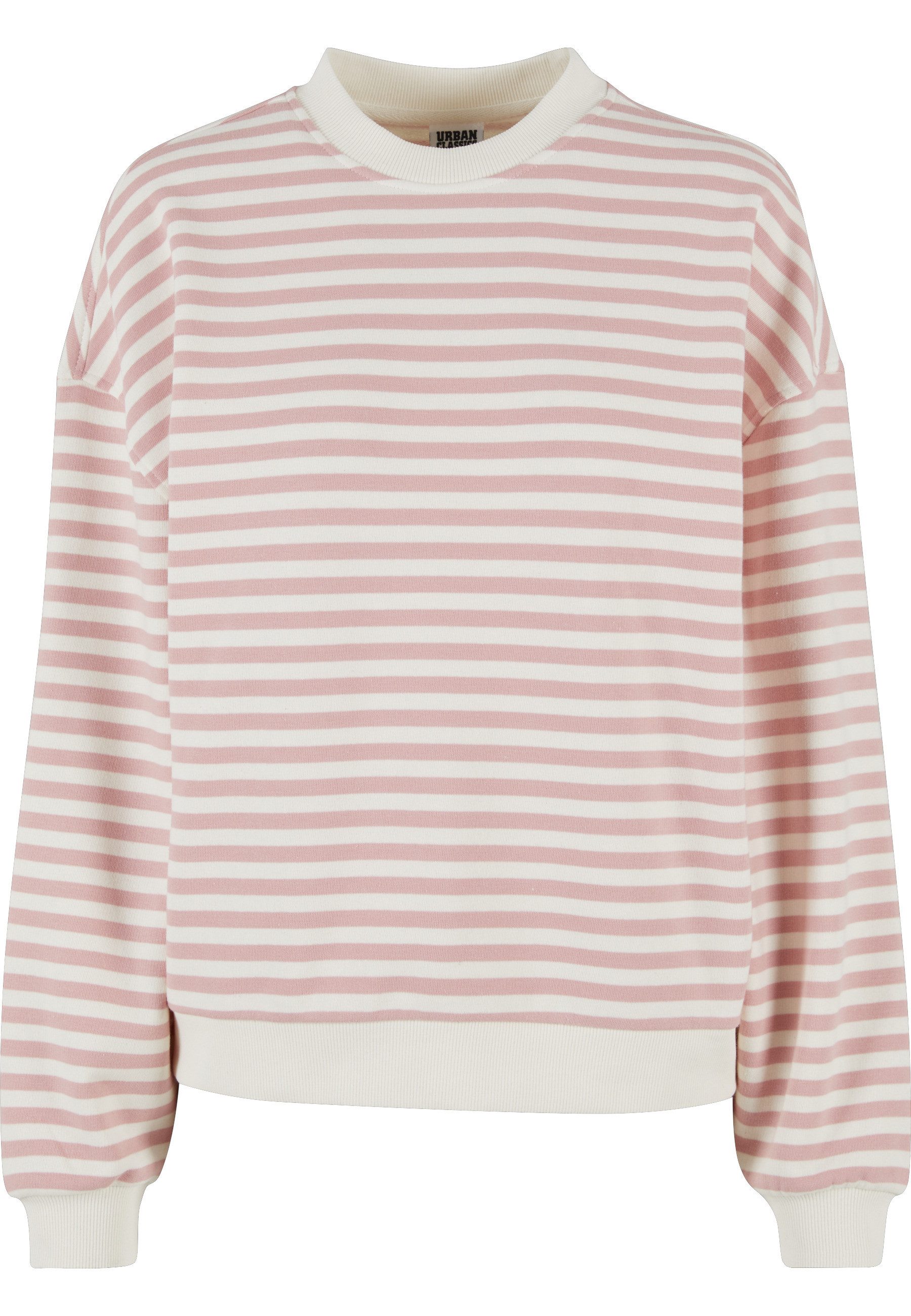 URBAN CLASSICS Sweater Urban Classics Damen Ladies Oversized Striped Crewneck