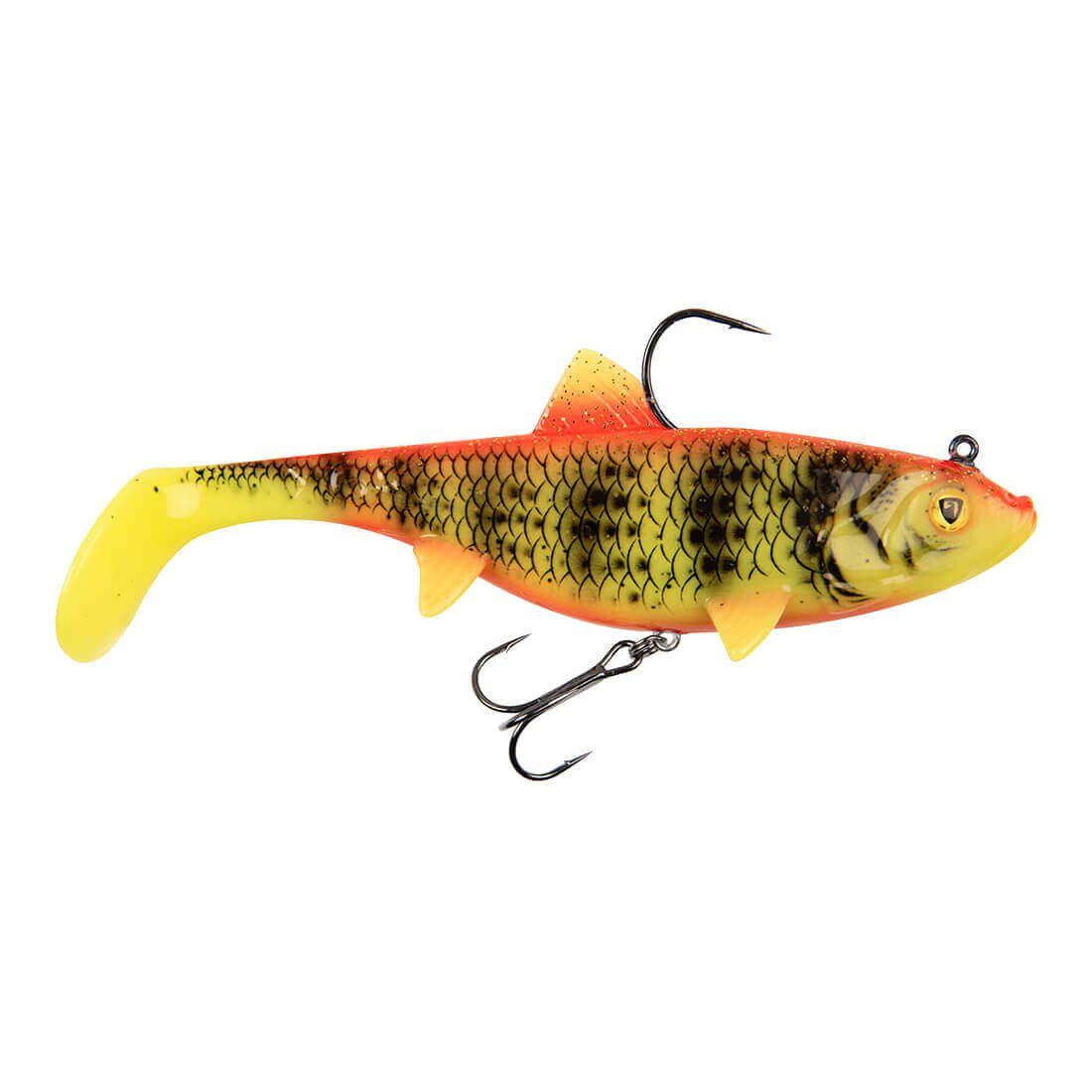 UV Rage Wobble Fox Perch Rage Gummifisch Fox 14cm Replicant (1-St) Kunstköder Bright 55g,