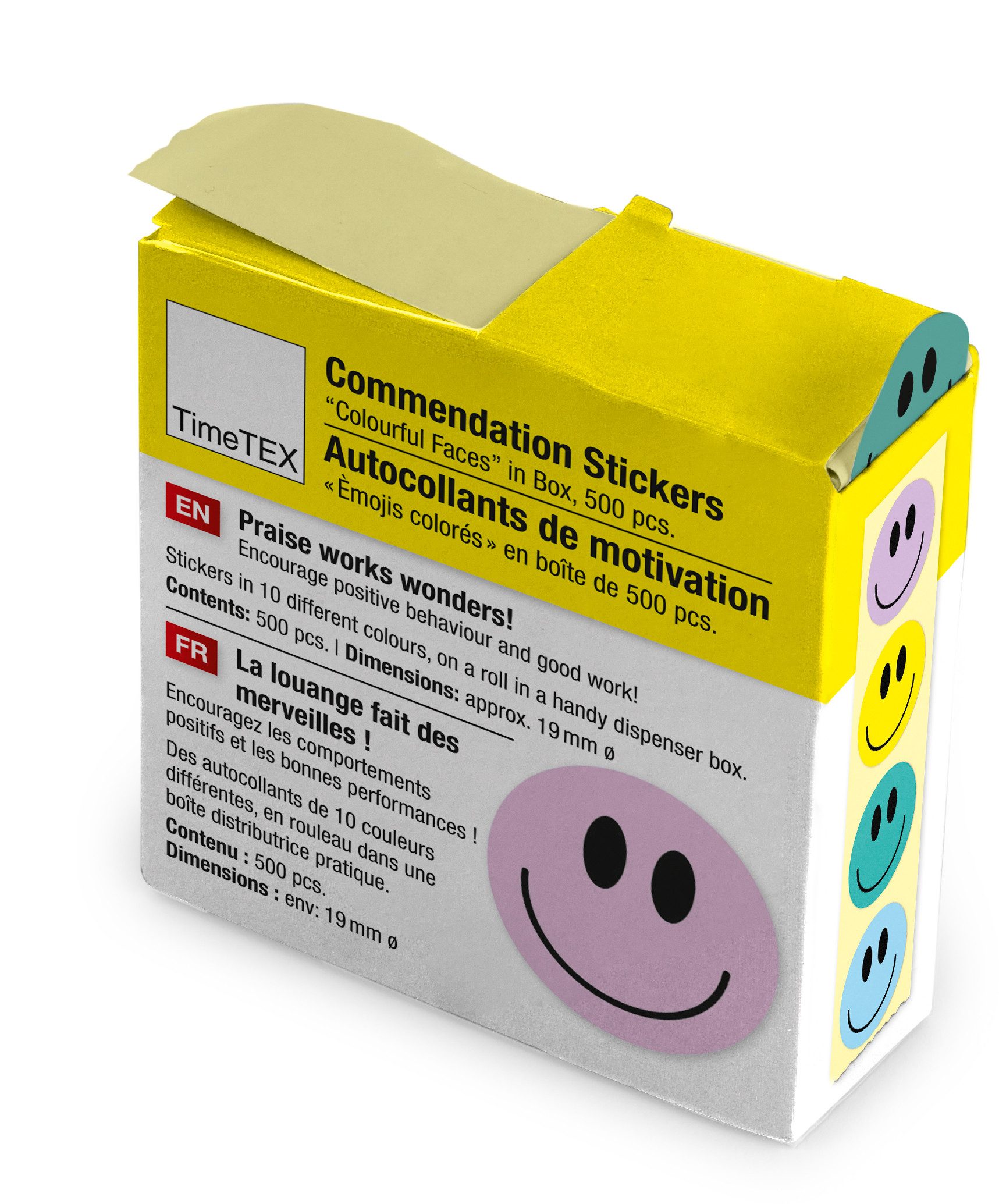 Sticker Belobigungs-Aufkleber "Gesichter bunt", 560 Stück