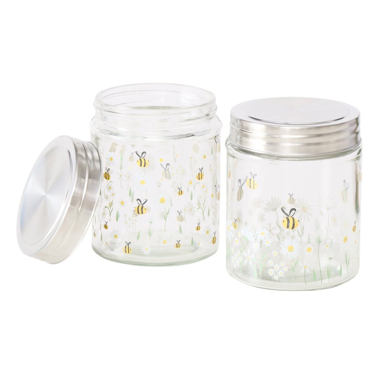 BOLTZE GRUPPE GmbH Vorratsglas Schraubgläser HONEY, 625 ml, 2er-Set, Glas, (einzeln, einzeln)