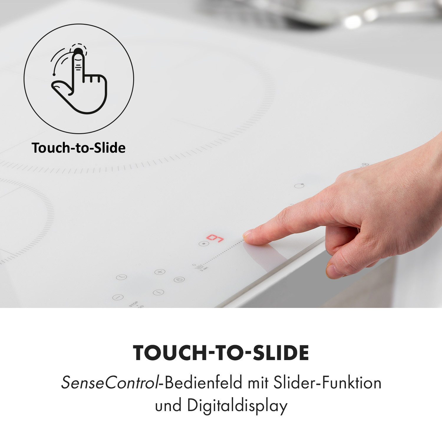 Klarstein Induktions-Kochfeld CP4-Delicatessa77-HW CP4-Delicatessa77-HW, Einbau Induktionskochfeld 4 Platten Glaskeramik Kochfeld Induktion