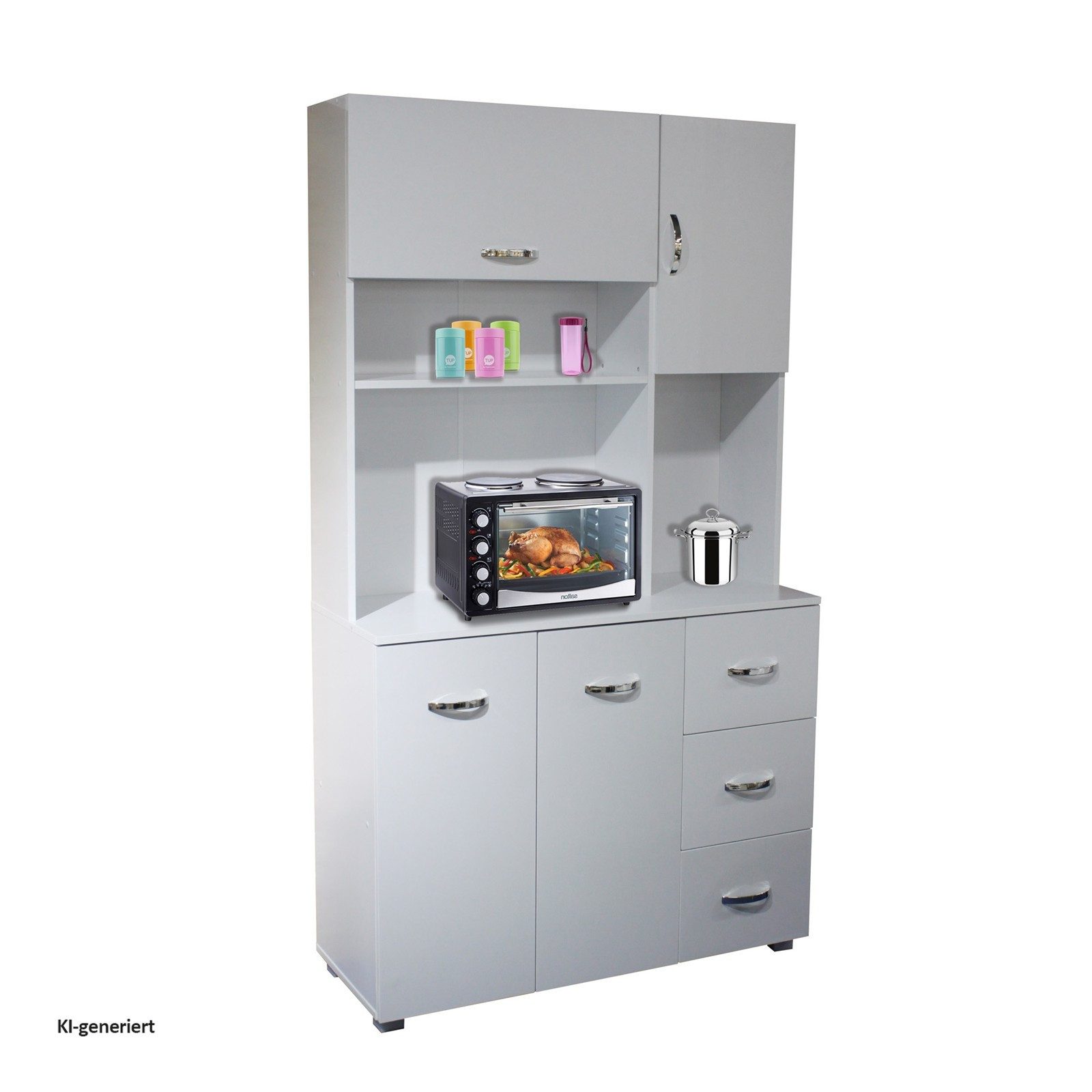 HTI-Living Hochschrank Küchenschrank Weiß Blanca (Stück, 1-St., 1 Schrank) Küchenbuffet