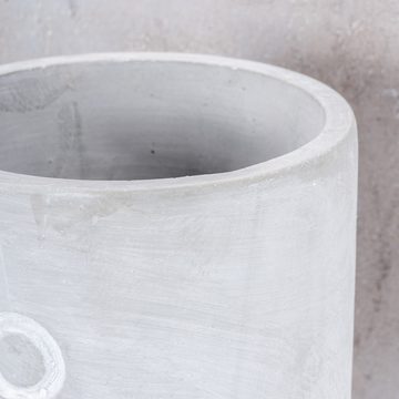 Levandeo® Wein- und Sektkühler, Weinkühler Beton Grau H22cm Flaschenkühler Sektkühler Anker