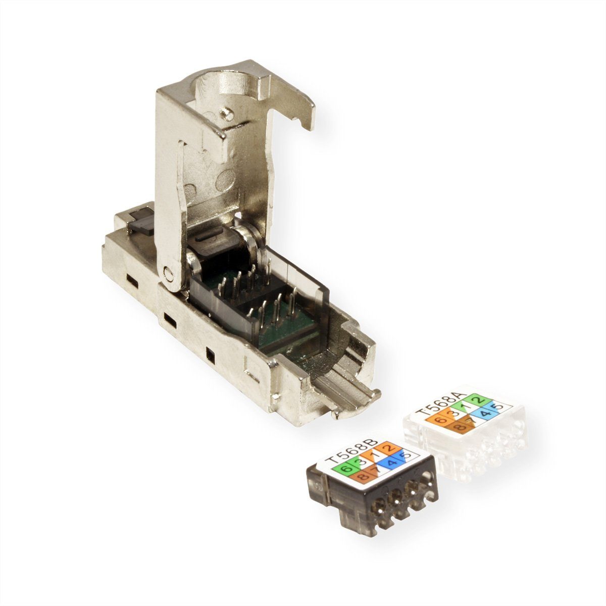 VALUE feldkonfektionierbarer RJ-45 Stecker Cat.6 (Class E), STP Netzwerk-Panel